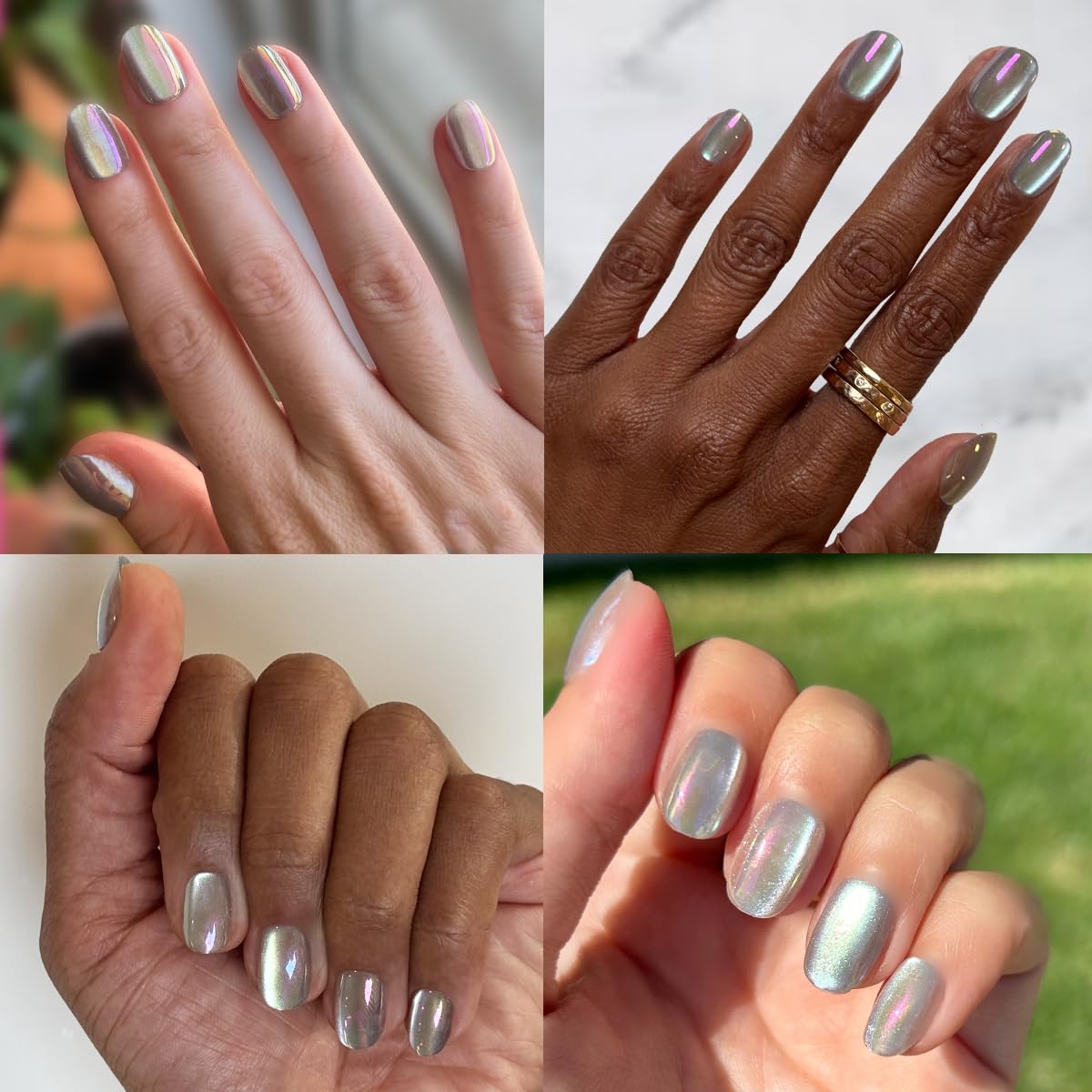 Olive & June Instant Mani Press On Nails (Glue) | 42 Fake Nails, 21 Sizes | Non-Toxic, Long-Lasting | Recycled Materials | Realistic Look