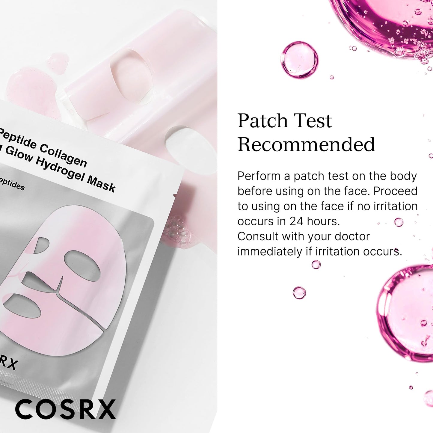 COSRX Advanced Snail Mucin Glass Glow Hydrogel Face Masks Skincare 3 EA, Collagen Face Mask, Travel Essentials, Overnight Face Mask, Korean Skin Care, Stocking Stuffers for Women