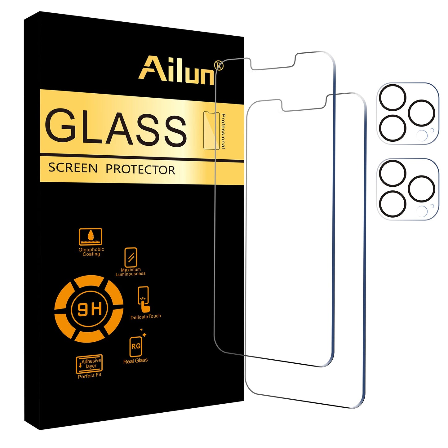 Ailun 3 Pack Screen Protector for iPhone 17 Pro Max [6.9 inch] + 3 Pack Camera Lens Protector with Installation Frame,Dynamic Island Compatible,Case Friendly[Not for iPhone 17/17 Pro/iPhone Air]
