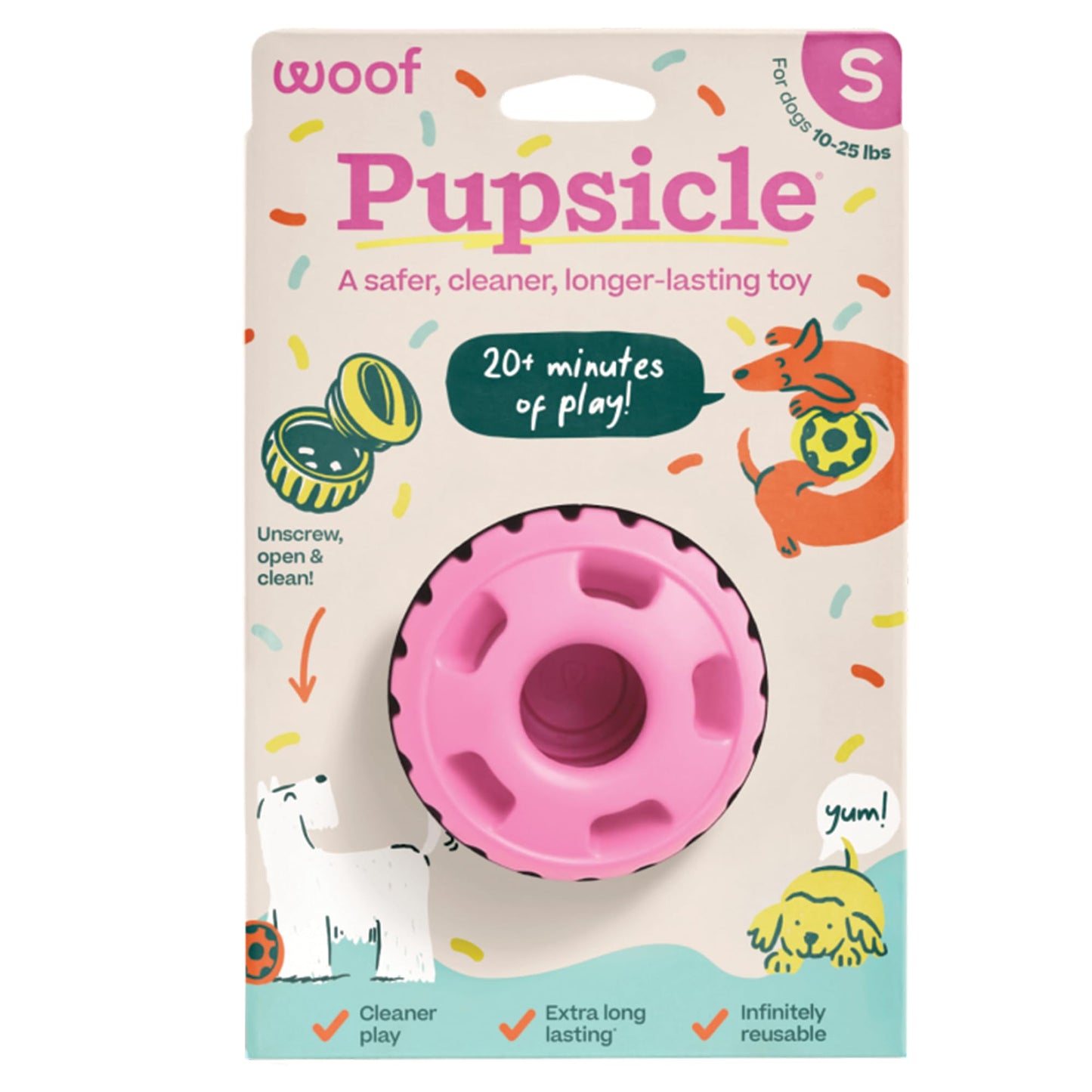 WOOF Pupsicle - Long-Lasting Interactive Dog Toy to Keep Your Pup Busy and Distracted - Safe for Dogs - Low-Mess Design - Dog Toys for Medium and Large Dogs 25-75 lbs