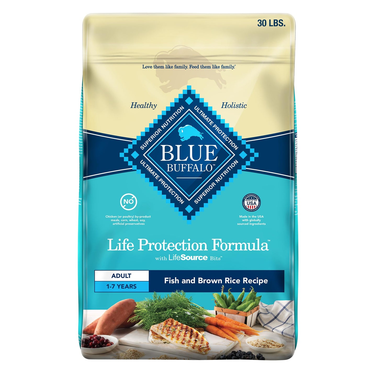 Blue Buffalo Life Protection Formula Natural Adult Small Breed Dry Dog Food, Chicken and Brown Rice 5-lb Trial Size Bag