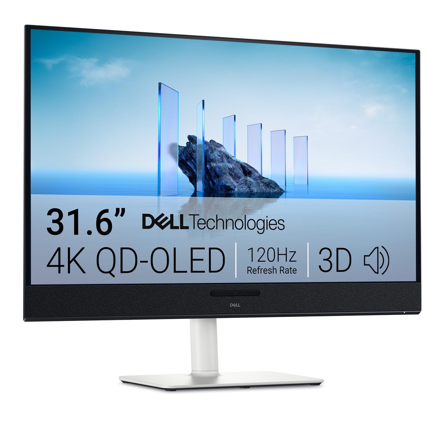 Dell 27 Plus 4K USB-C Monitor - S2725QC - 27-inch 4K (3840 x 2160) 120Hz 16:9 Display, AMD FreeSync Premium, sRGB 99%, Integrated Speakers, 1500:1 Contrast Ratio, Comfortview Plus - Ash White