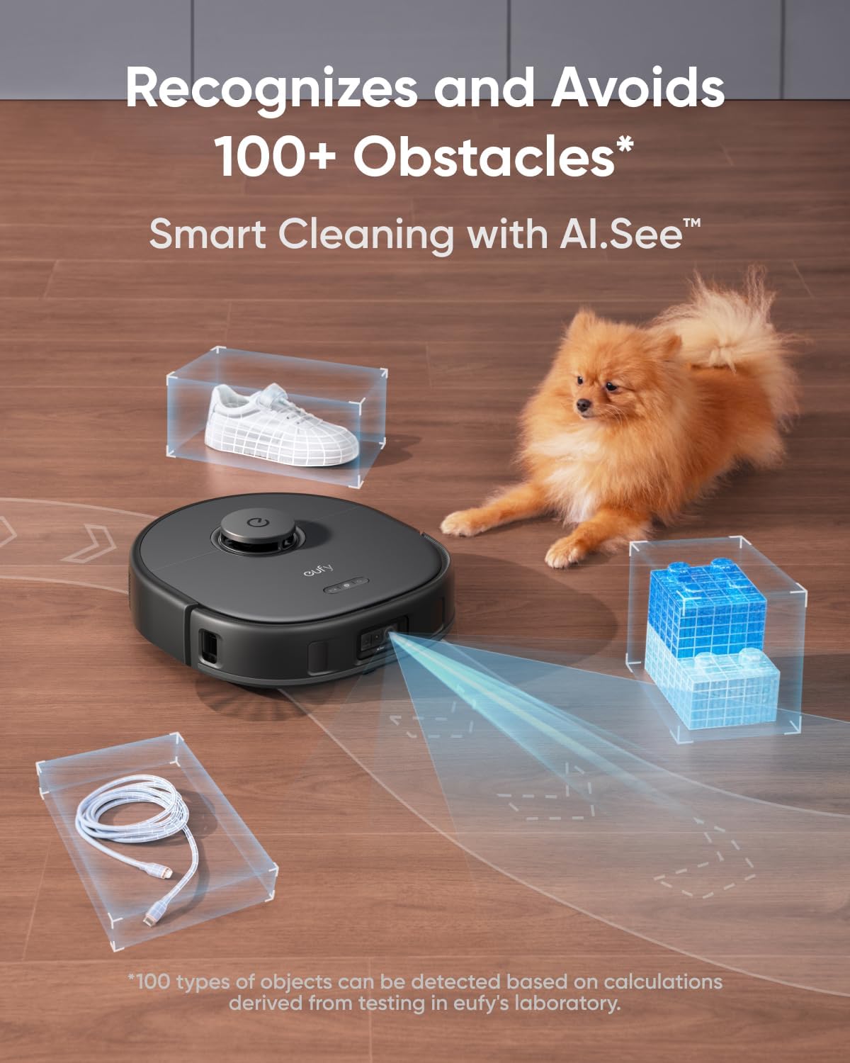 eufy X10 Pro Omni Robot Vacuum and Mop Combo, Incredible Suction, Dual Mops with 12 mm Auto-Lift and Carpet Detection, AI Obstacle Avoidance, Auto Mop Washing&Drying, Self-Emptying, Self-Refilling