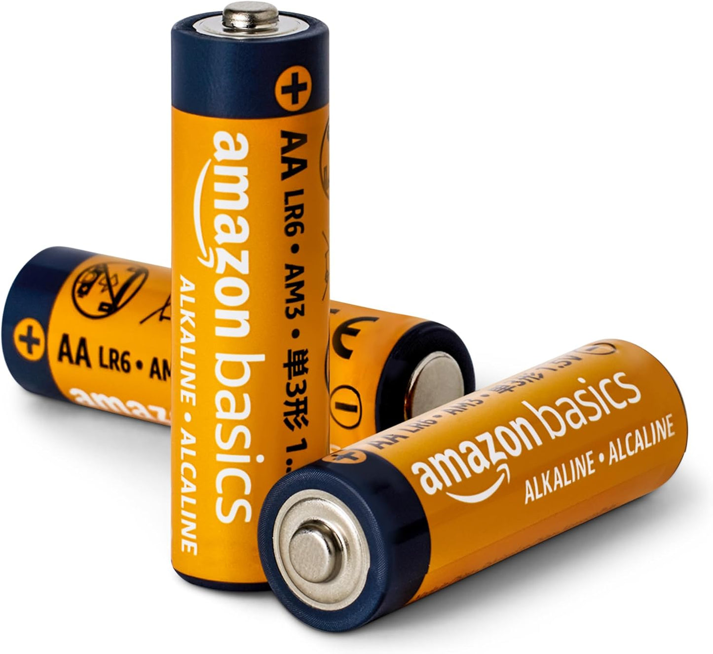 Amazon Basics 100-Pack AA Alkaline High-Performance Batteries, 1.5 Volt, 10-Year Shelf Life