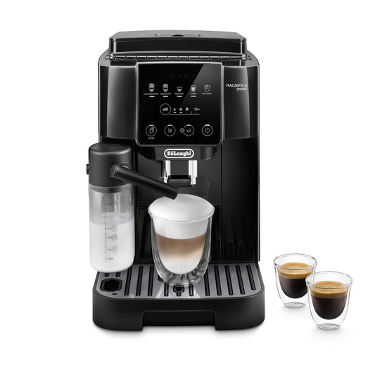 De'Longhi Magnifica Plus Fully Automatic Espresso Machine - Brew 18+ One Touch Coffee Recipes for up to 4 User Profiles, Automatic Milk Steam Wand & Built-in Grinder, Touchscreen Display