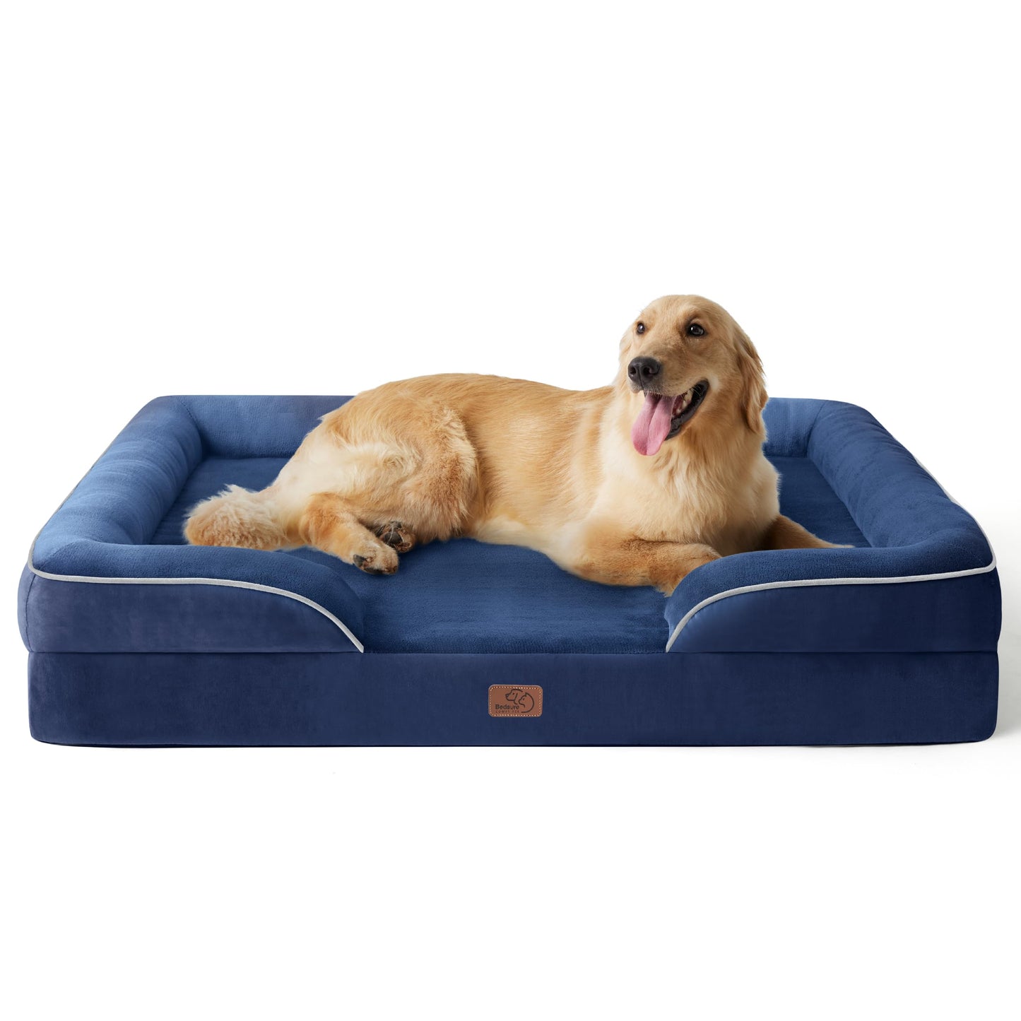 Bedsure Orthopedic Dog Beds Large Sized Dog - Washable Large Dog Cat Bed Waterproof, Comfort Dogs Couch Sofa with Washable Removable Cover, Pet Bed with Nonskid Bottom, Grey, 35"