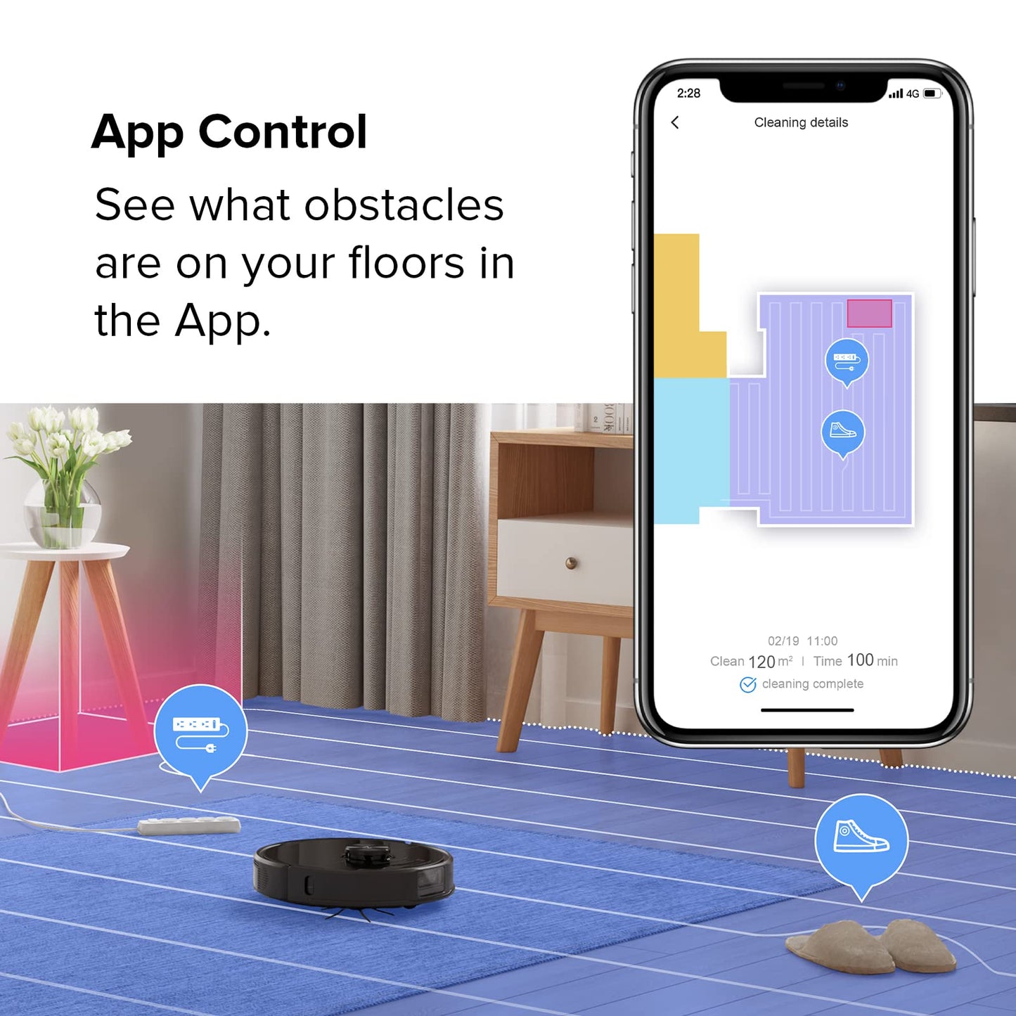 roborock Q7 M5+ Robot Vacuum and Mop, Upgraded from Q5 Max+, Up to 7-9 Weeks Self-Empty, 10000Pa Suction, Dual Anti-Tangle System for Pet Hair & Carpet, PreciSense LiDAR Navigation, App Control, Black