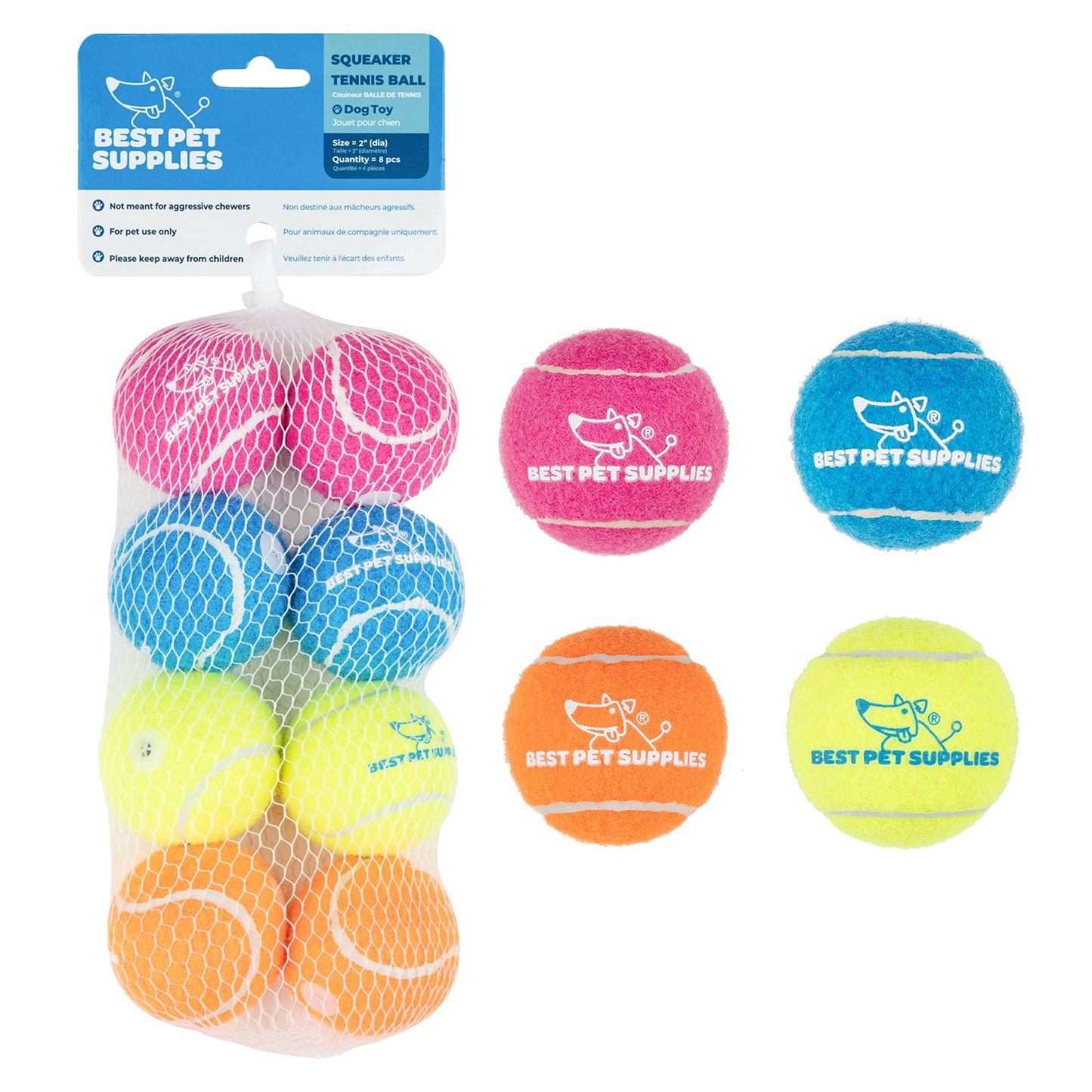 Best Pet Supplies Interactive Squeaky Dog Chew Toy, Ideal Dog Toys for Chewers, Small, Medium & Large Dogs, and Fetch Lovers - Crinkle Duck (Yellow), Large