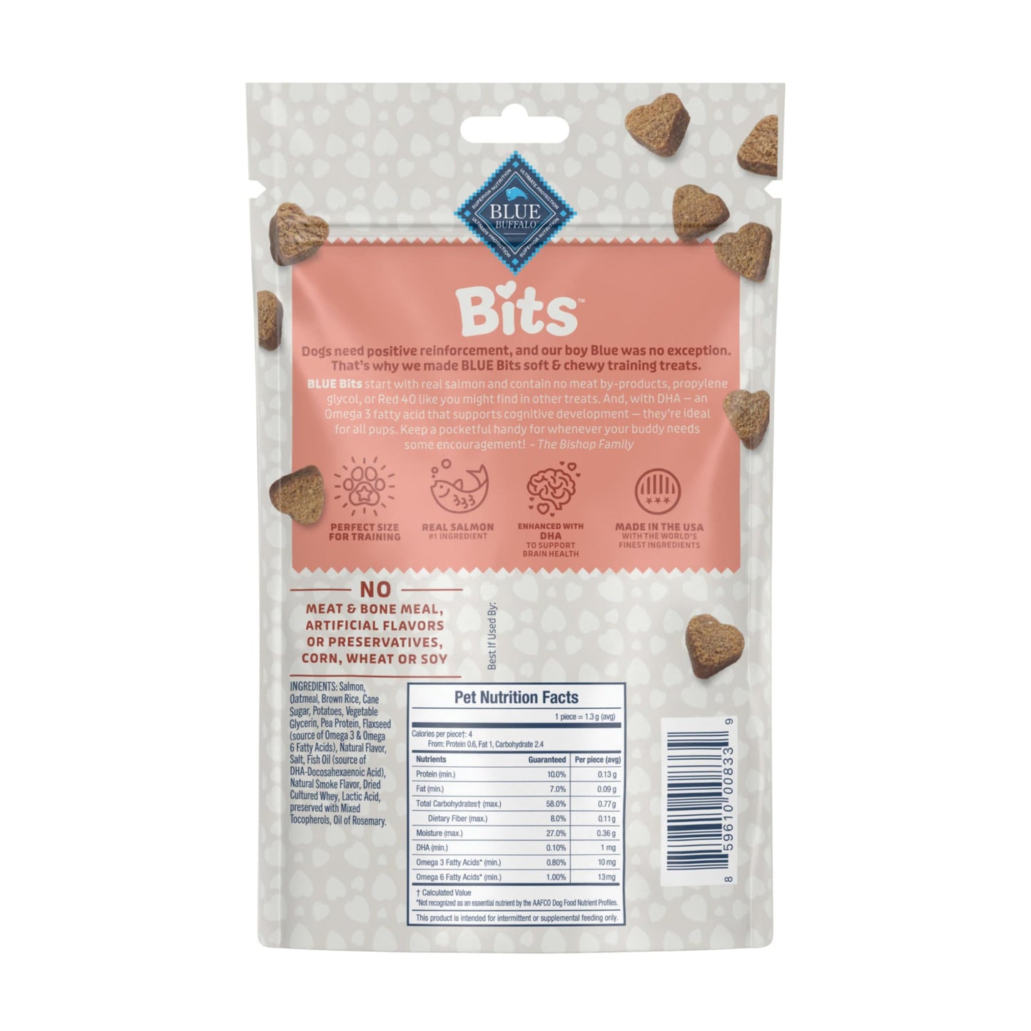 Blue Buffalo Bits Soft Dog Treats for Training, Made With Natural Ingredients & Enhanced with DHA, Chicken Recipe, 19-oz Bag