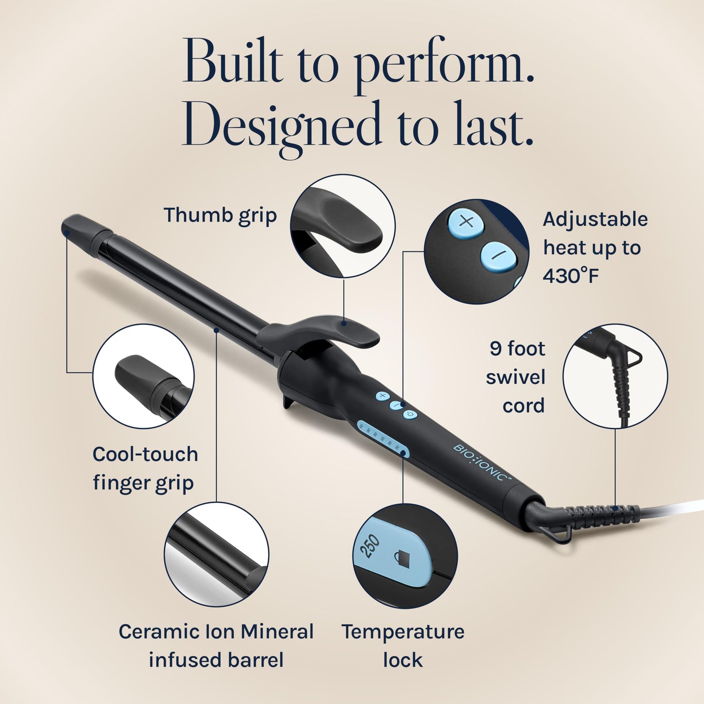 Bio Ionic Long Barrel Styler,Curling Iron with Moisture Heat Technology & NanoIonic MX, Verstatile Curling Wand