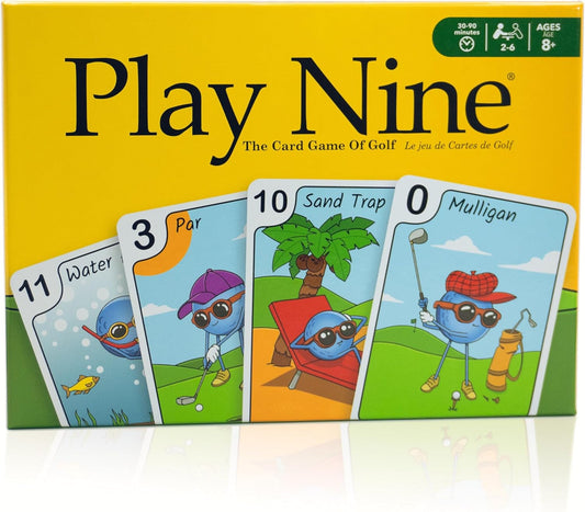 Play Nine – The Card Game of Golf, Ages 8 and Up, Learn to Play in 7 Minutes, 15 Min Gameplay, Fun Travel-Friendly Family Card Game for Kids, Teens & Adults, Great Golf Gift & Game Night Favorite