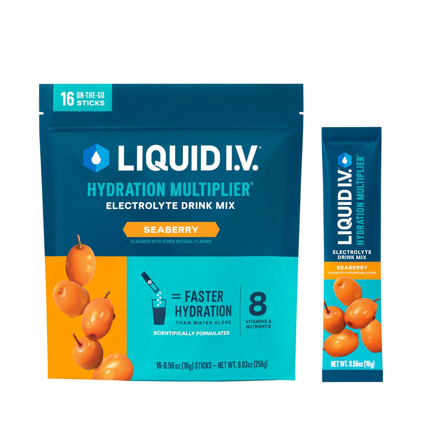 Liquid I.V.® Hydration Multiplier - Cotton Candy | Electrolyte Powder Drink Mix | 1 Pack (16 Servings)