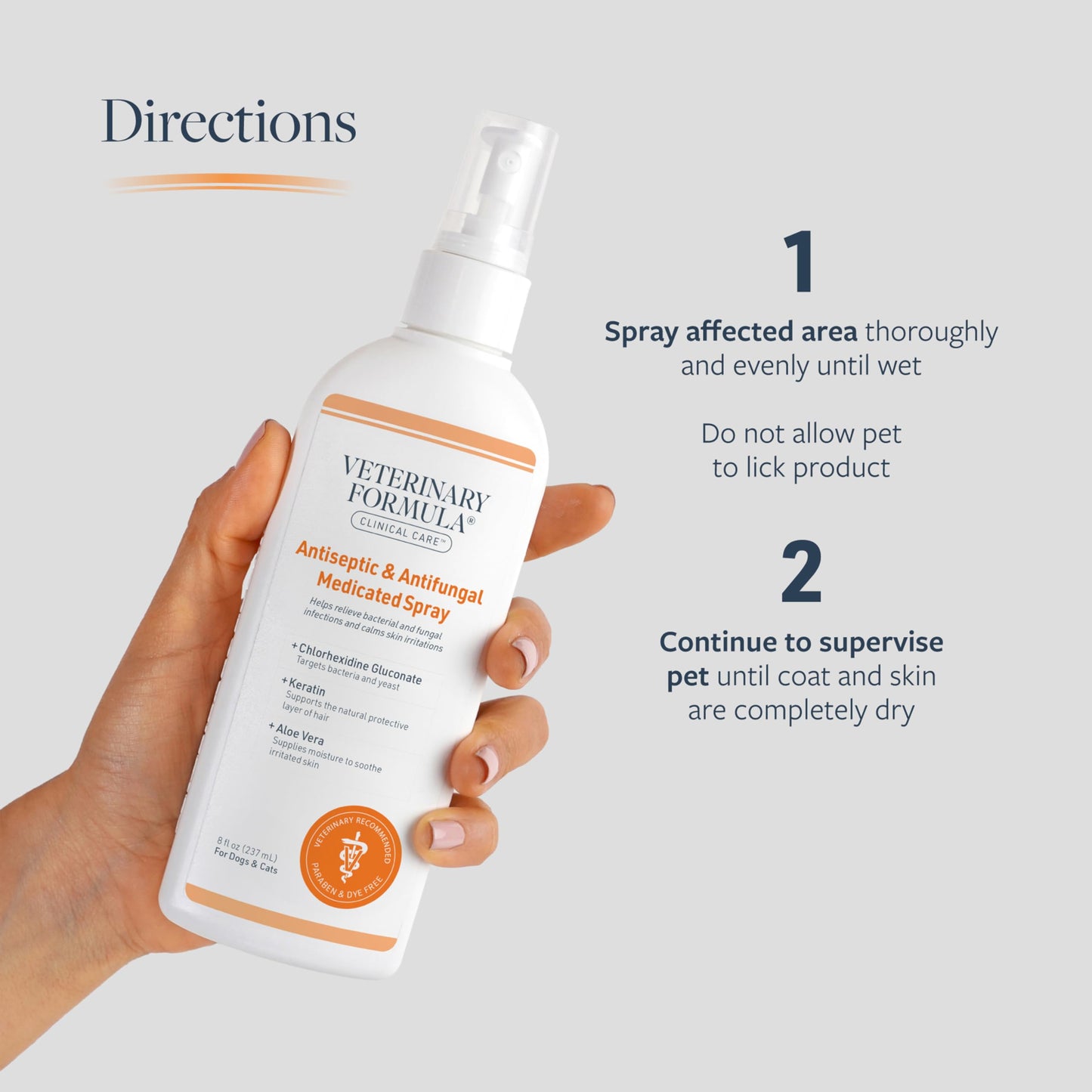 Veterinary Formula Clinical Care Antiseptic and Antifungal Medicated Shampoo for Dogs & Cats, 16 Fl Oz – Helps Alleviate Scaly, Greasy, red Skin – Paraben, Dye, Soap-Free (1 Pack)