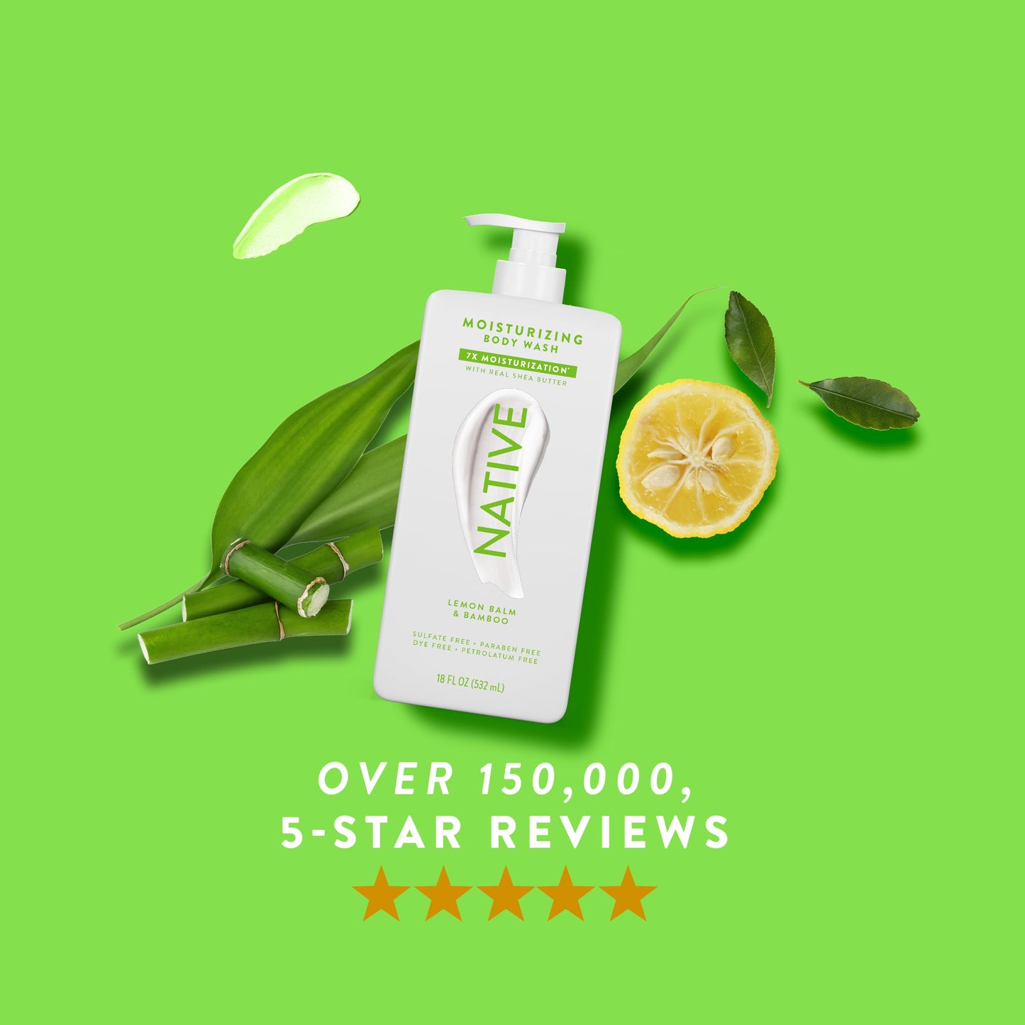 Native Moisturizing Body Wash Contains Naturally Derived Ingredients | for Women & Men, Sulfate, Paraben, & Dye Free Leaving Skin Soft & Hydrated | Cocoa Butter & Vanilla 18 oz