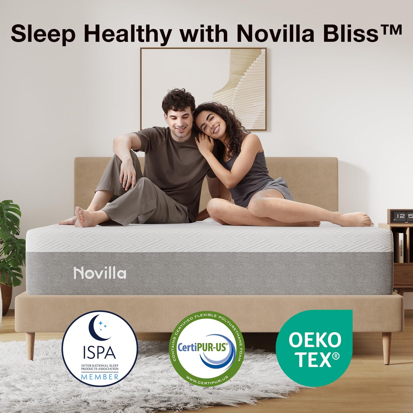 Novilla Full Size Mattress, 10 inch Full Gel Memory Foam Mattress for Cool Night & Pressure Relief, Medium Firm in a Box, Bliss
