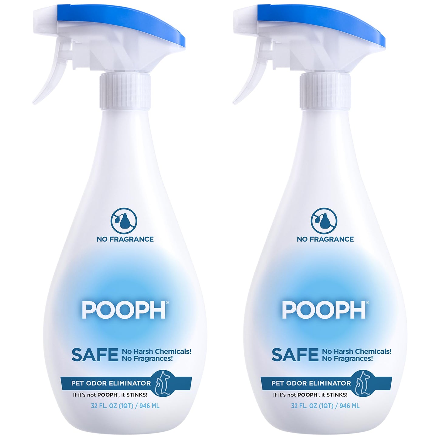 POOPH® Pet Odor Eliminator – 32 fl oz Bottle – Organic, NO Fragrances, NO Harsh Chemicals – Fast, Safe and Effective, Works On-Contact! For Home, Auto, Upholstery, Furniture – Safe for Pets & People