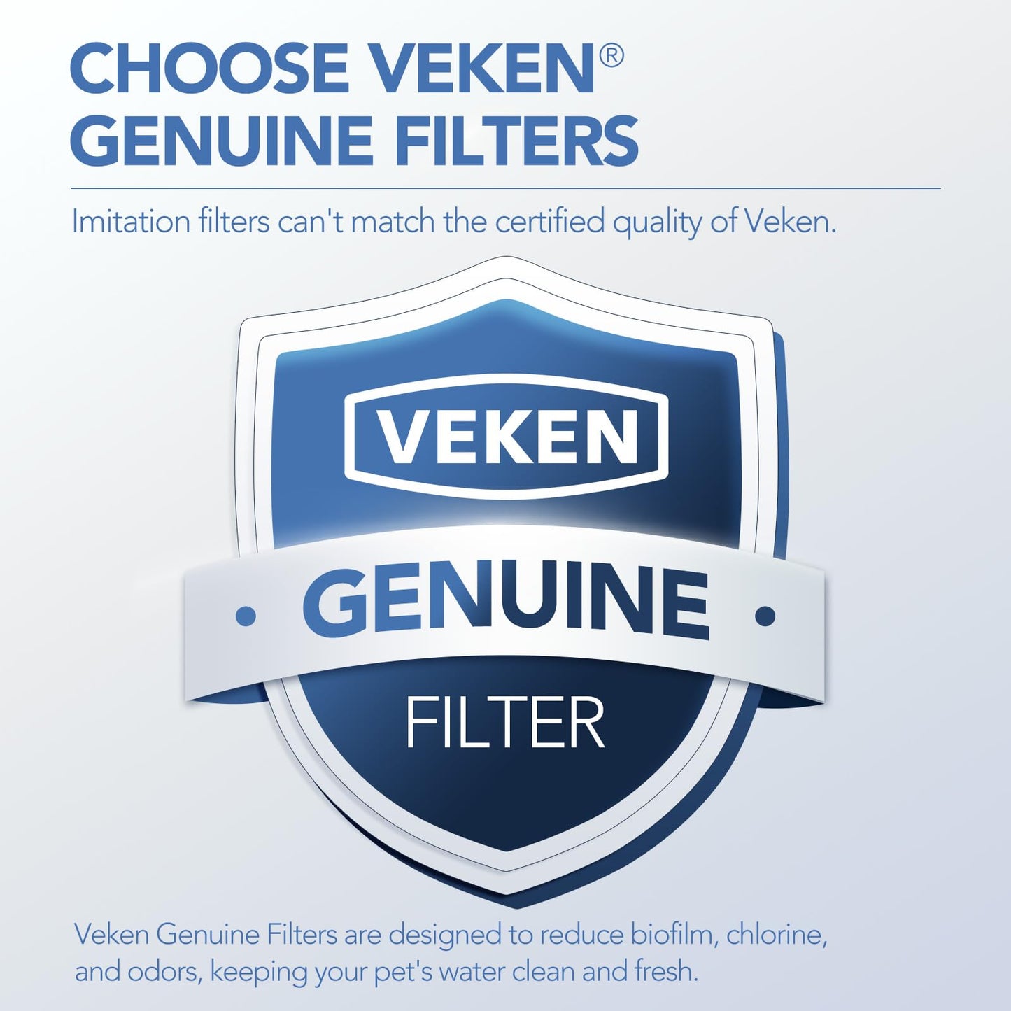 Veken Cat Water Fountain Filters, 8 Pack Replacement Filters & 8 Pack Replacement Pre-Filter Sponges Set for 50oz, 84oz, 95oz or 108oz Automatic Pet Fountain Dog Water Dispenser