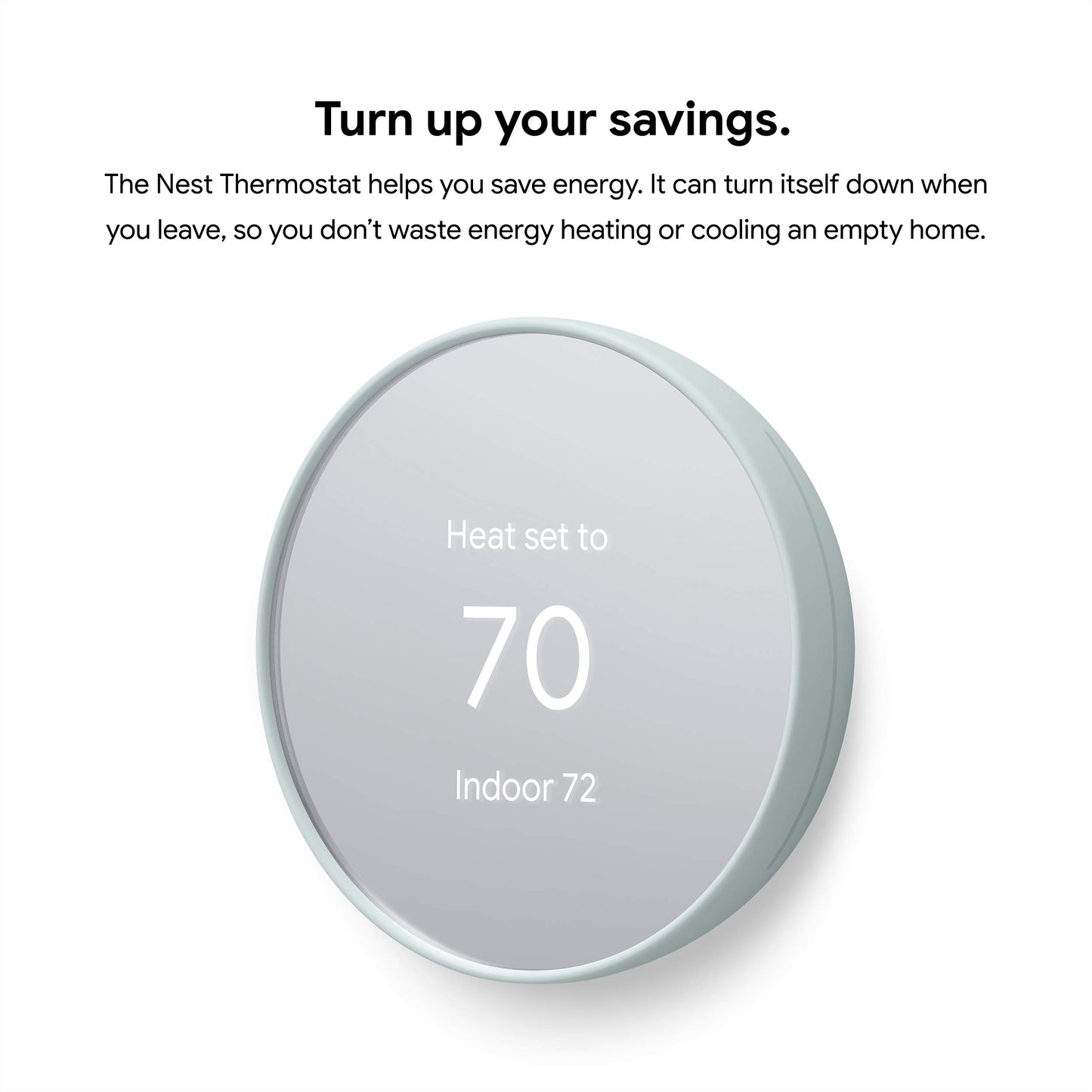Google Nest Thermostat - Smart Thermostat for Home - Programmable Wifi Thermostat - Snow