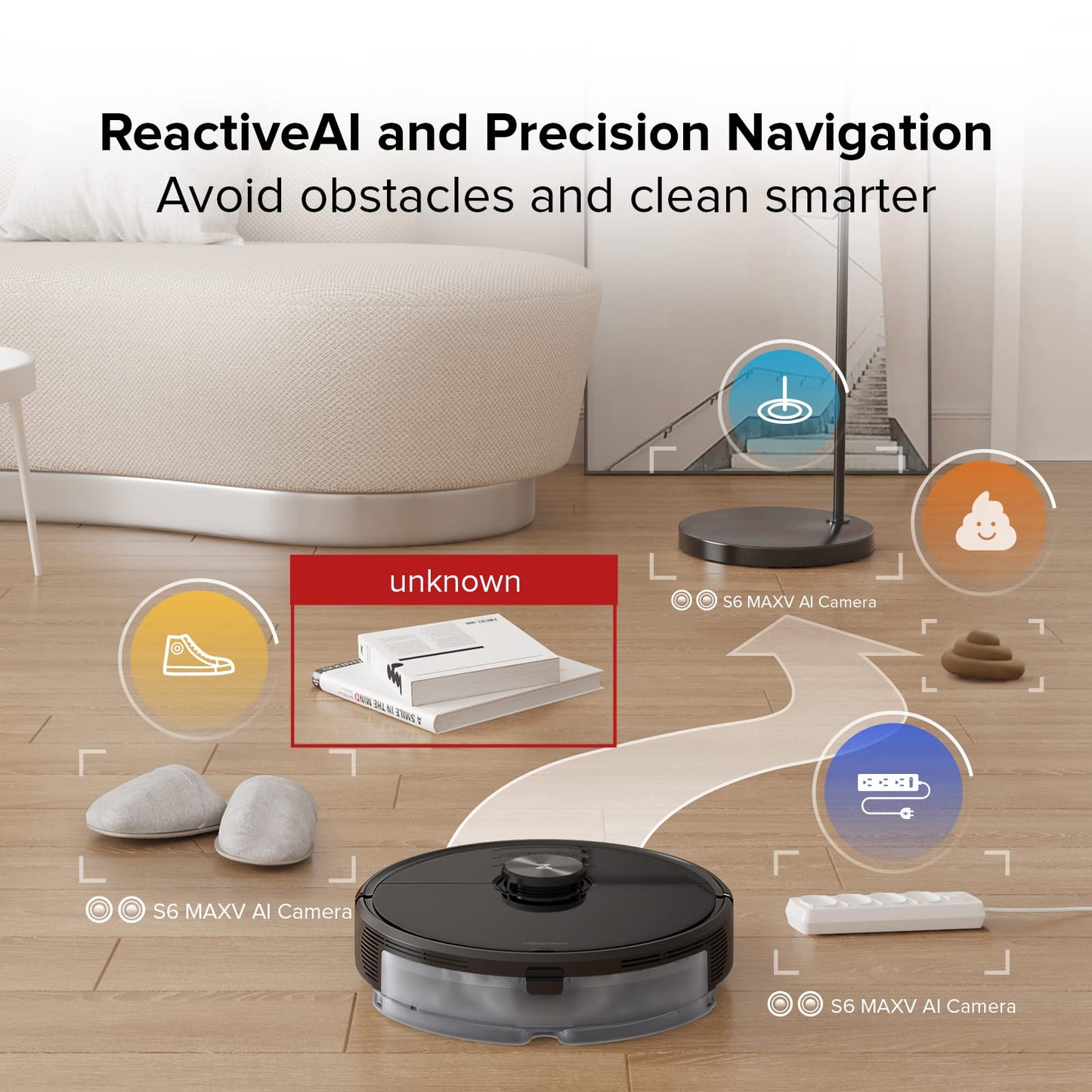 roborock Q7 M5+ Robot Vacuum and Mop, Upgraded from Q5 Max+, Up to 7-9 Weeks Self-Empty, 10000Pa Suction, Dual Anti-Tangle System for Pet Hair & Carpet, PreciSense LiDAR Navigation, App Control, Black