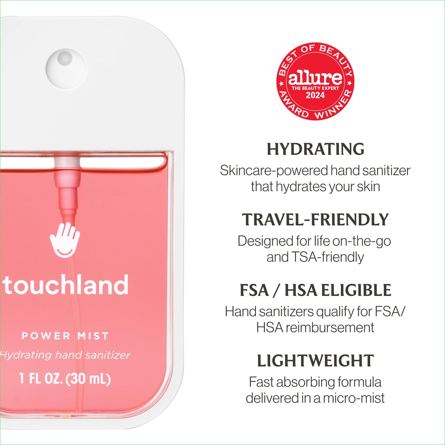 Touchland Special Edition Confetti Cake Mist + Frosted Sparkle Case Set, Scented & Stylish Hydrating Hand Sanitizer Spray Bundle, Travel Size, Dye Free, Amazon Exclusive