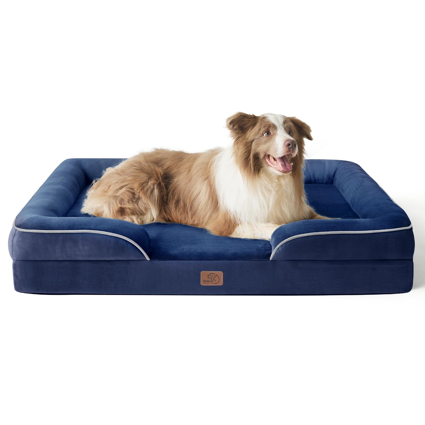 Bedsure Orthopedic Dog Beds Large Sized Dog - Washable Large Dog Cat Bed Waterproof, Comfort Dogs Couch Sofa with Washable Removable Cover, Pet Bed with Nonskid Bottom, Grey, 35"