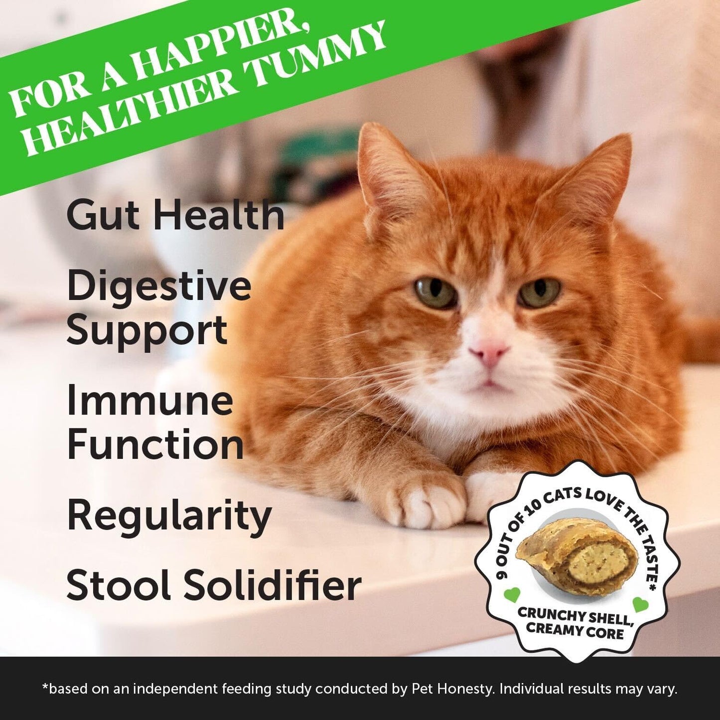 Cat Hairball Support Crunchy & Creamy Chews, Hairball Remedy Treats, Cat Furball Treatment, Supports Skin & Coat, Vitamins for Digestion, Chicken (30-Day Supply)