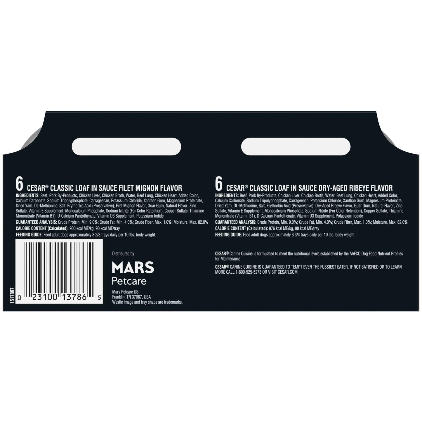 Cesar Wet Dog Food Classic Loaf in Sauce Grilled Chicken, Filet Mignon, Porterhouse Steak, Beef, Chicken & Liver and Turkey Variety Pack 3.5 oz. Easy Peel Trays (36 Count, Pack of 1)
