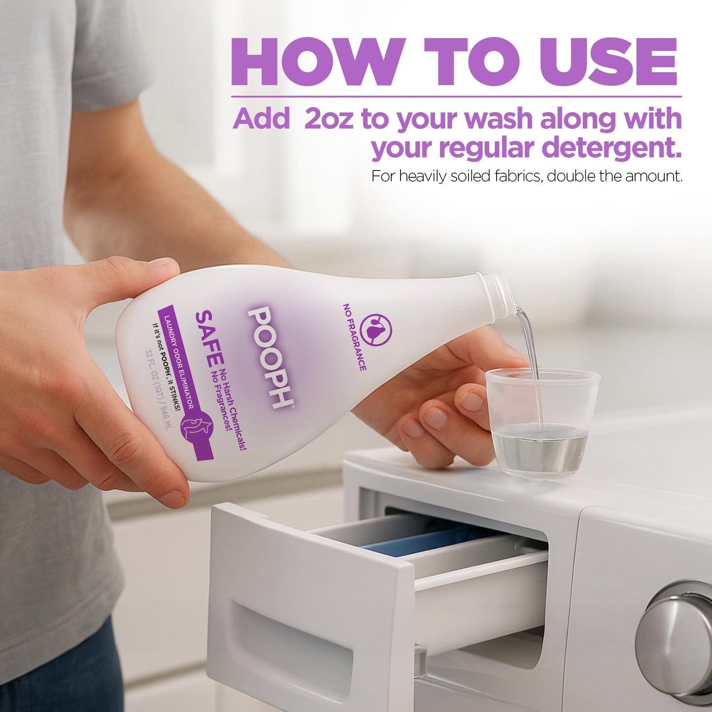 POOPH® Pet Odor Eliminator – 32 fl oz Bottle – Organic, NO Fragrances, NO Harsh Chemicals – Fast, Safe and Effective, Works On-Contact! For Home, Auto, Upholstery, Furniture – Safe for Pets & People