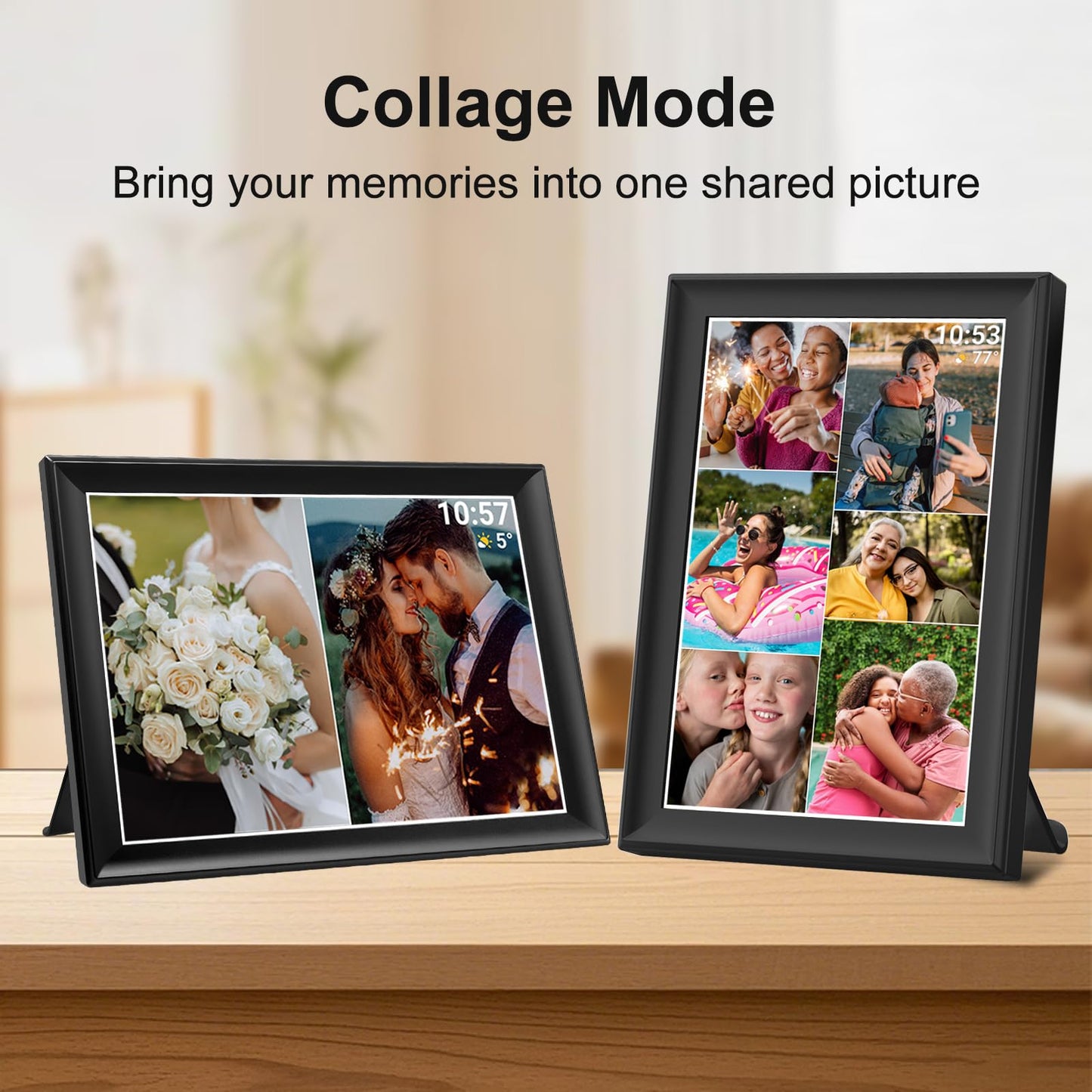 32GB FRAMEO 10.1 Inch Smart WiFi Digital Photo Frame 1280x800 IPS LCD Touch Screen, Auto-Rotate Portrait and Landscape, Built in 32GB Memory, Share Moments Instantly via Frameo App from Anywhere