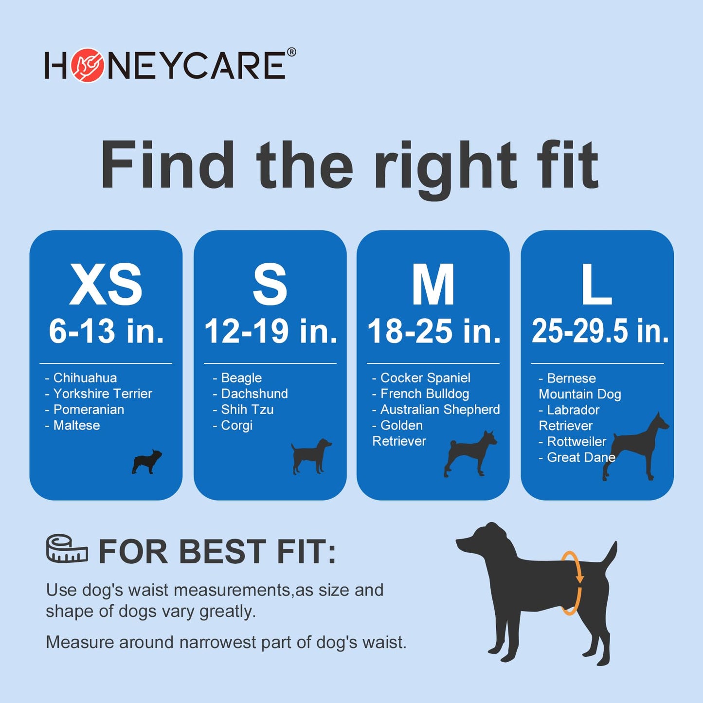 HONEY CARE All-Absorb A26 Male Dog Wrap, 50 Count, Small