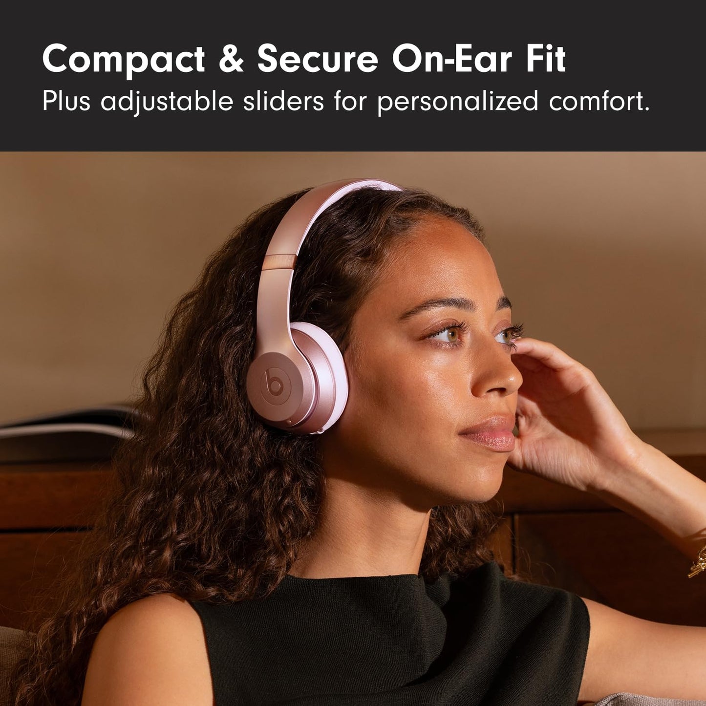Beats Solo 4 - Wireless On-Ear Bluetooth Headphones, Up to 50-Hour Battery Life, Ultra-Lightweight Comfort, Powerful and Balanced Sound, Apple & Android Compatible - Cloud Pink