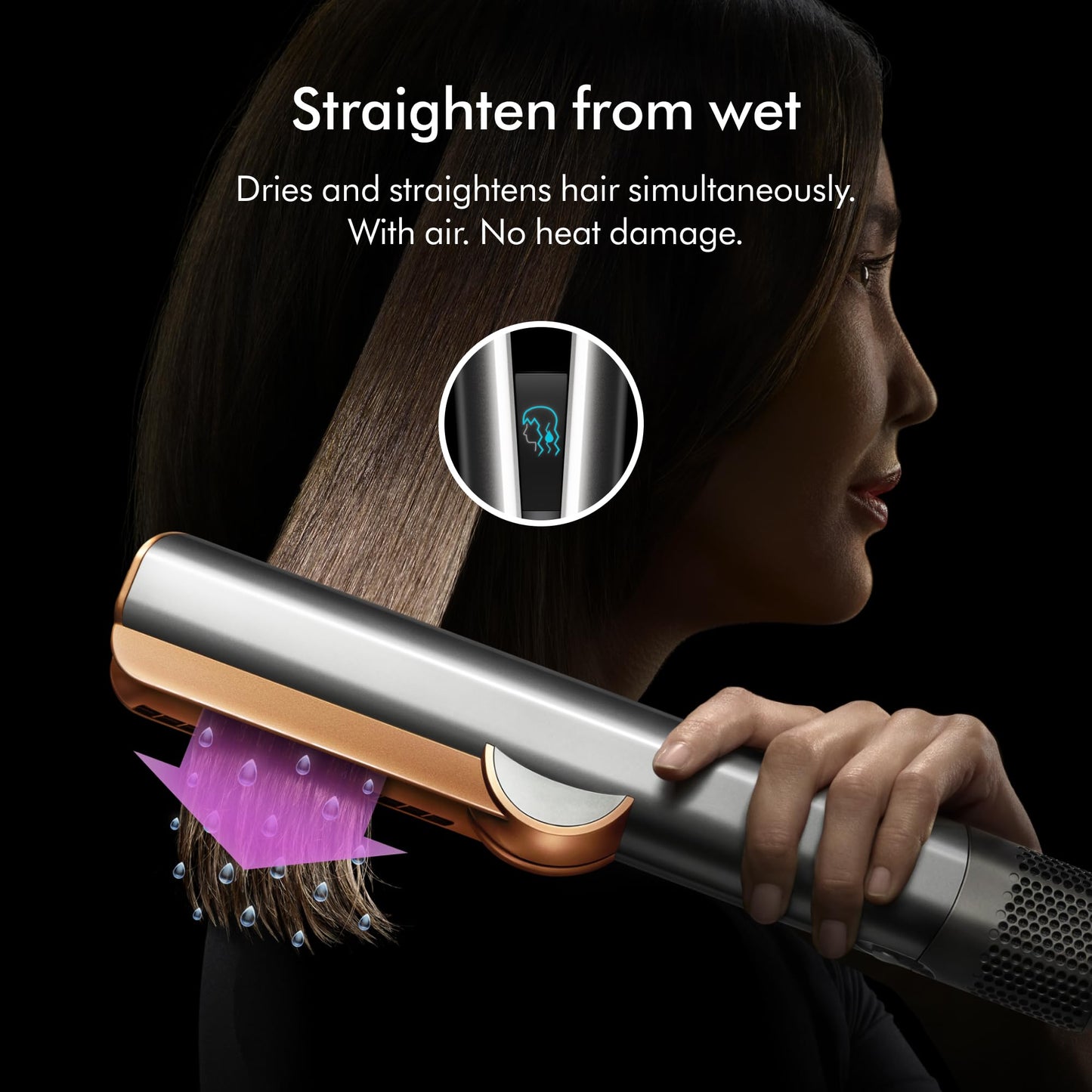 Dyson Airstrait™ Straightener, Wet to Dry Hair Straightener, No Heat Damage, No hot Plates, All Hair Types
