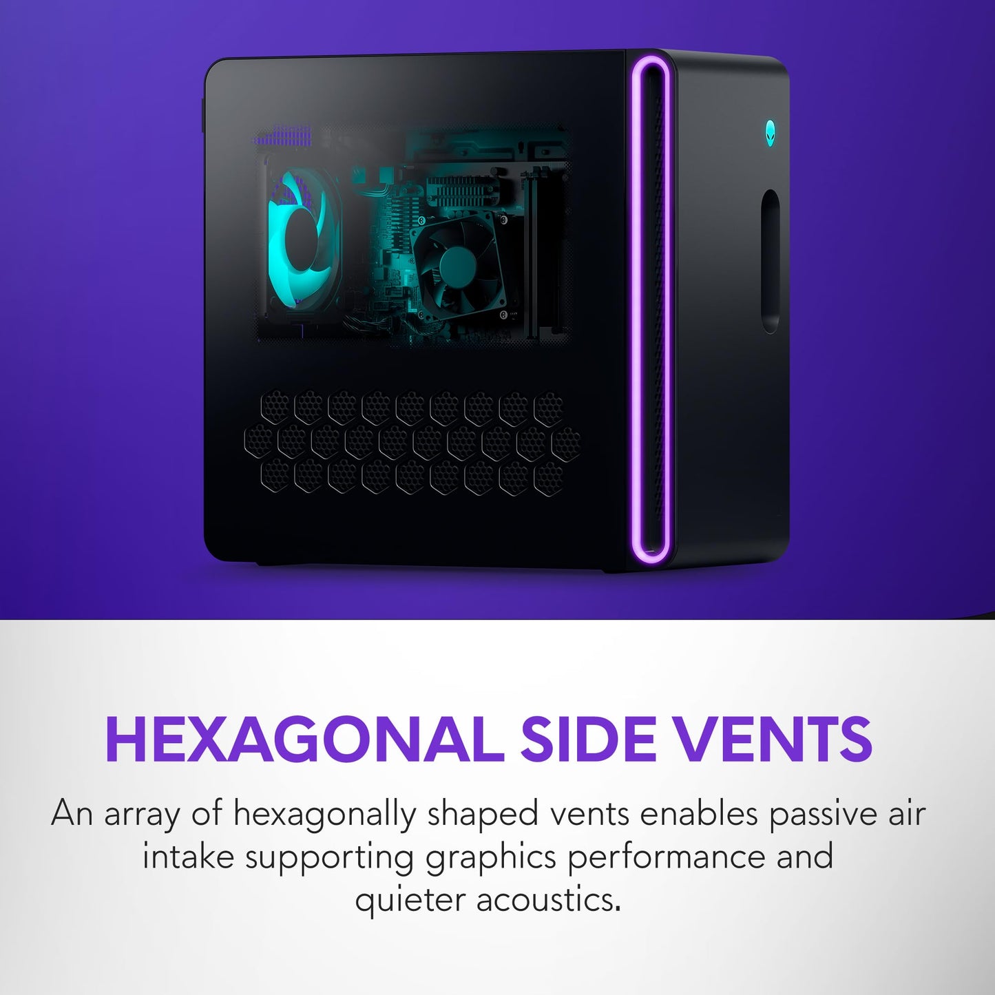 Alienware Aurora Gaming Desktop ACT1250 - Intel Core Ultra 7 265F, 32GB DDR5 RAM, 1TB SSD, NVIDIA GeForce RTX 5070, 1000W Platinum Rated PSU, Windows 11 Home, Clear Panel - Black