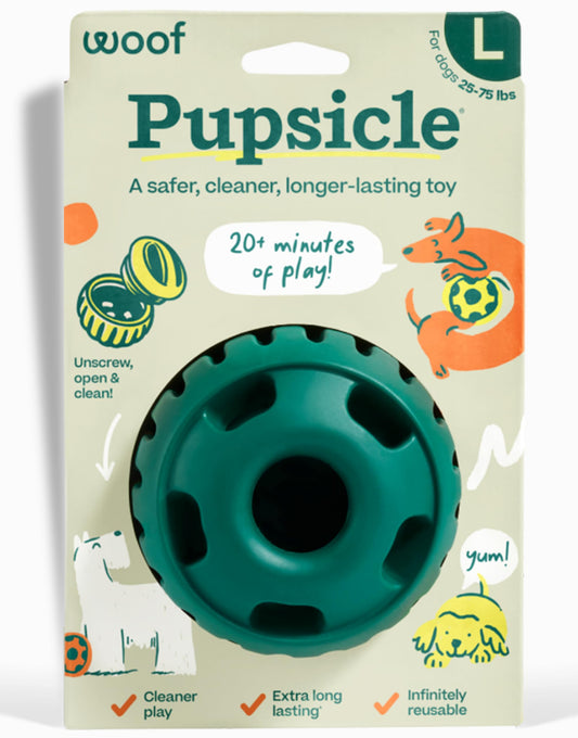 WOOF Pupsicle - Long-Lasting Interactive Dog Toy to Keep Your Pup Busy and Distracted - Safe for Dogs - Low-Mess Design - Dog Toys for Medium and Large Dogs 25-75 lbs
