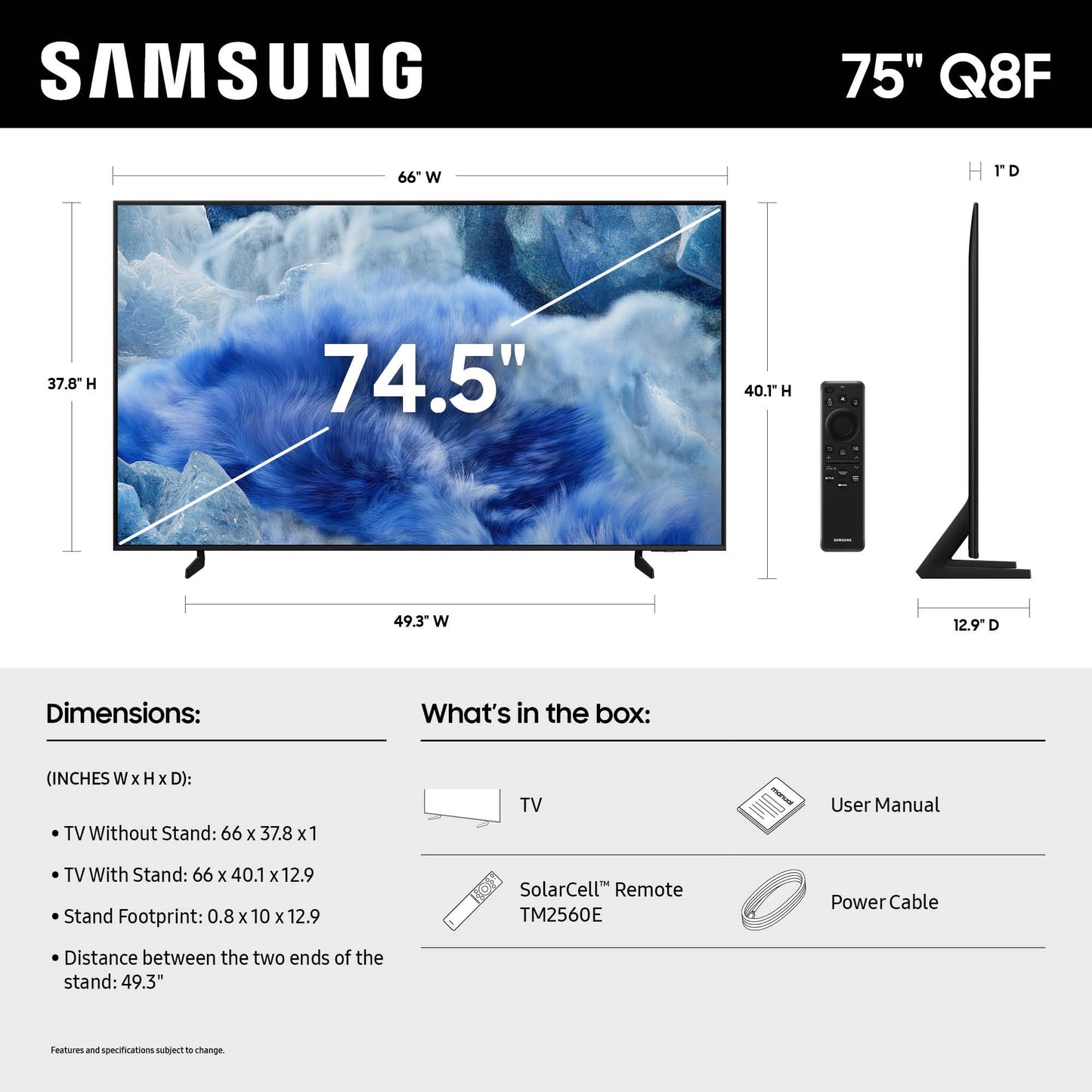 Samsung 65-Inch Class QLED Q8F 4K UHD Smart TV (2025 Model) Q4 AI Processor, 100% Color Volume with Quantum Dot, AirSlim Design, Endless Free Content, Samsung Vision AI, Alexa Built-in