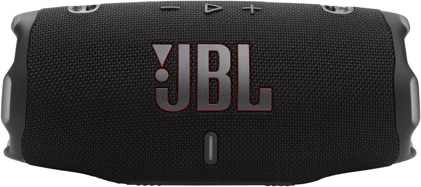 JBL Charge 6 - Portable Waterproof & Drop-Proof Bluetooth Speaker, Bold Pro Sound with AI Sound Boost, 28Hrs of Playtime, Built-in powerbank & Comes with a Sturdy/Removable Carrying Strap (Black)