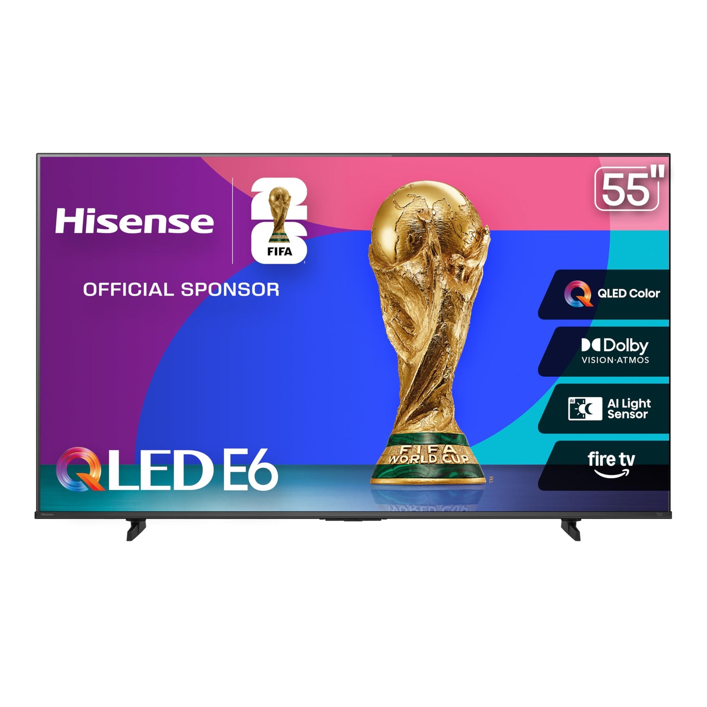 Hisense 75" E6 Cinema Series QLED 4K UHD Smart Fire TV (75E6QF, 2025 Model) - QLED, AI Light Sensor, Dolby Vision · Atmos, Voice Remote with Alexa, Motion Rate 120, HDR 10+ Adaptive, Game Mode Plus