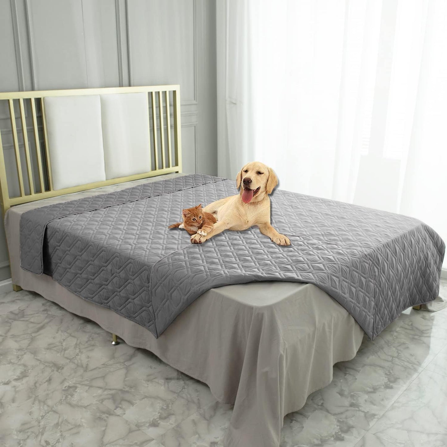Ameritex Waterproof Dog Bed Cover Pet Blanket for Furniture Bed Couch Sofa Reversible