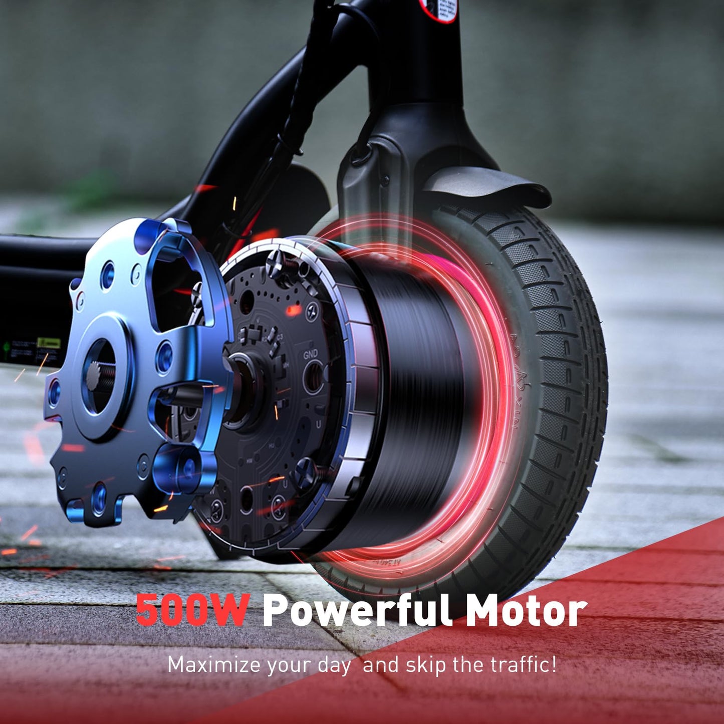 iScooter Electric Scooter Adults & Big Kids, 500/650 Peak Power, Up to 15/18/25 Miles Range, 19/22/25 MPH Top Speed, Cruise Control, Dual Braking System, Foldable E Scooter for Commuting & Campus Use