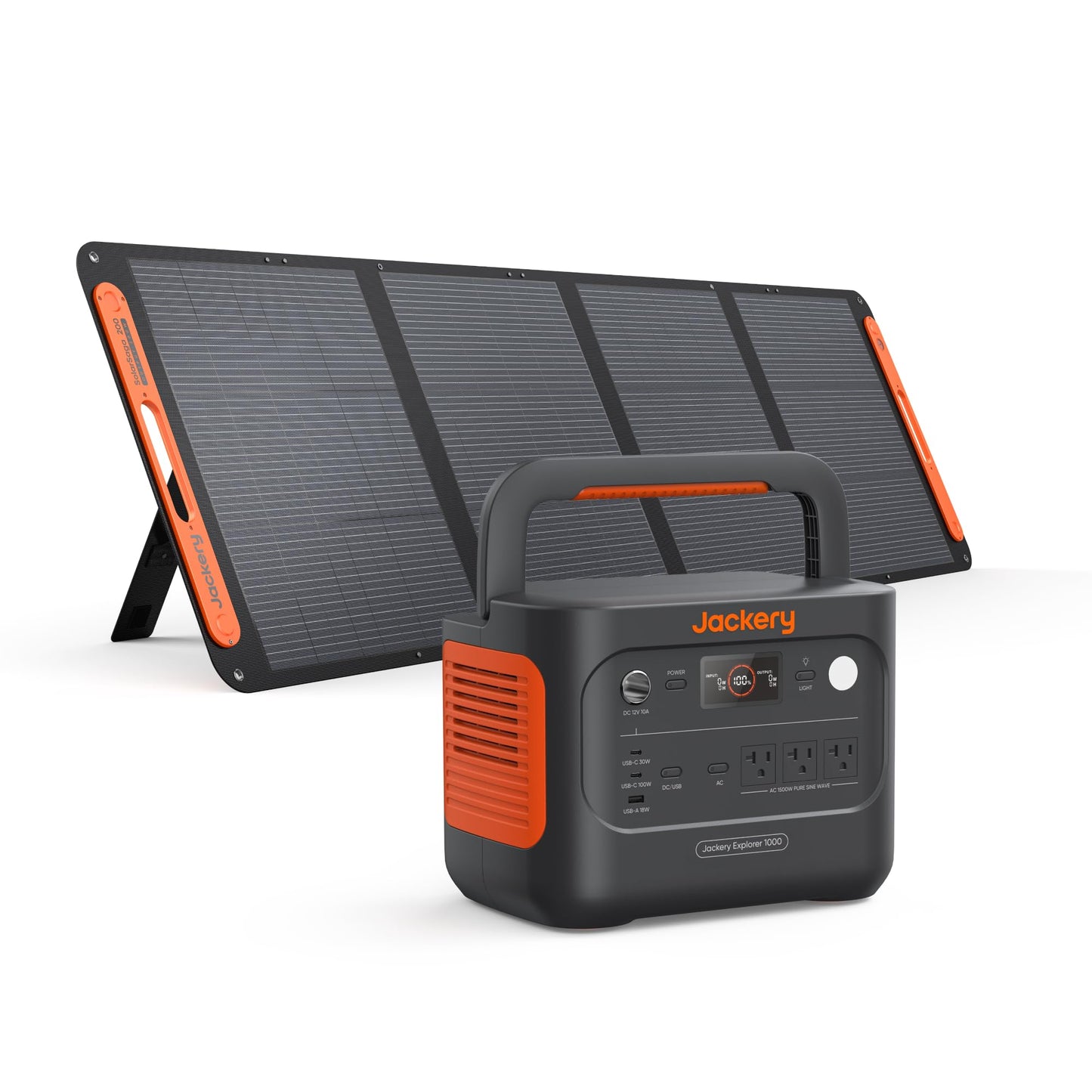 Jackery Explorer 1000 v2 Portable Power Station,1070Wh LiFePO4 Battery,1500W AC/100W USB-C Output, 1 Hr Fast Charge, Solar Generator for Camping,Emergency, RV, Off-Grid Living(Solar Panel Optional)