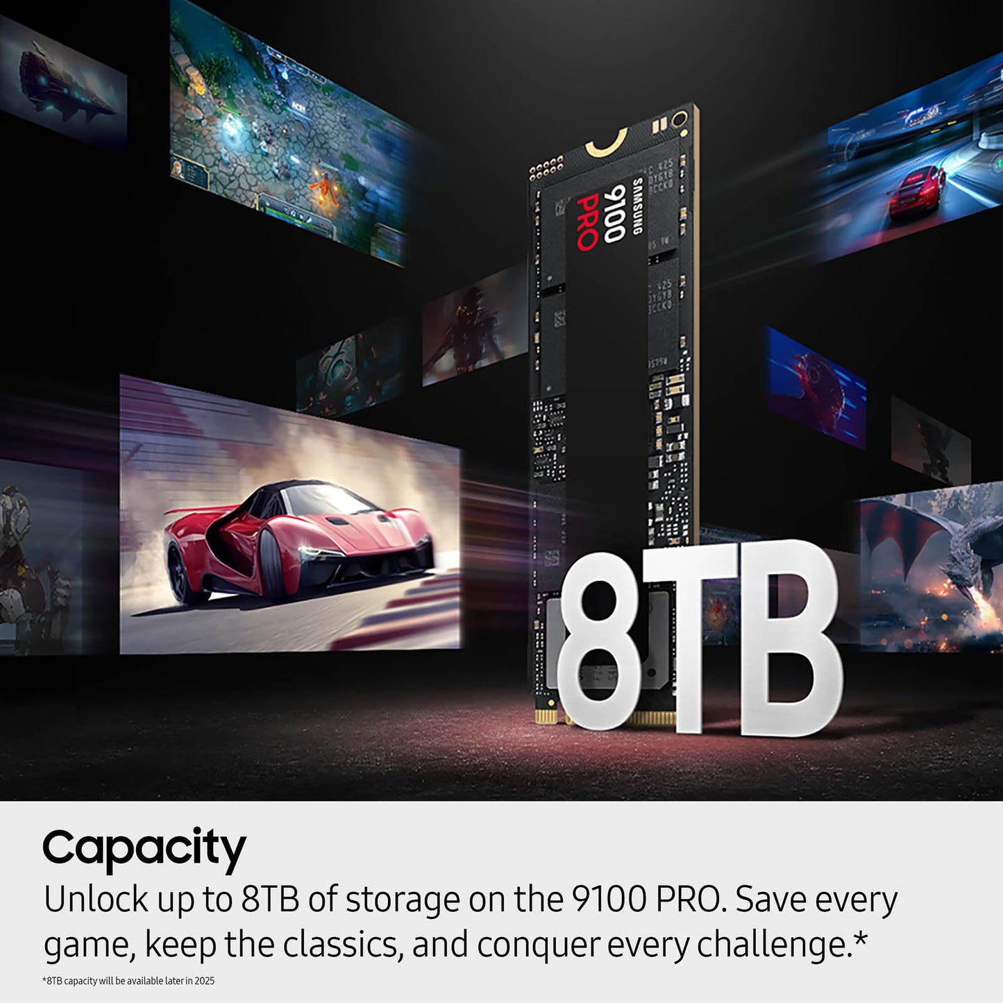 Samsung SSD 9100 PRO 4TB, PCIe 5.0x4 M.2 2280, Seq. Read Speeds Up to 14,800MB/s, Best for AI Computing, Gaming, and Heavy Duty Workstations (MZ VAP4T0B/AM)