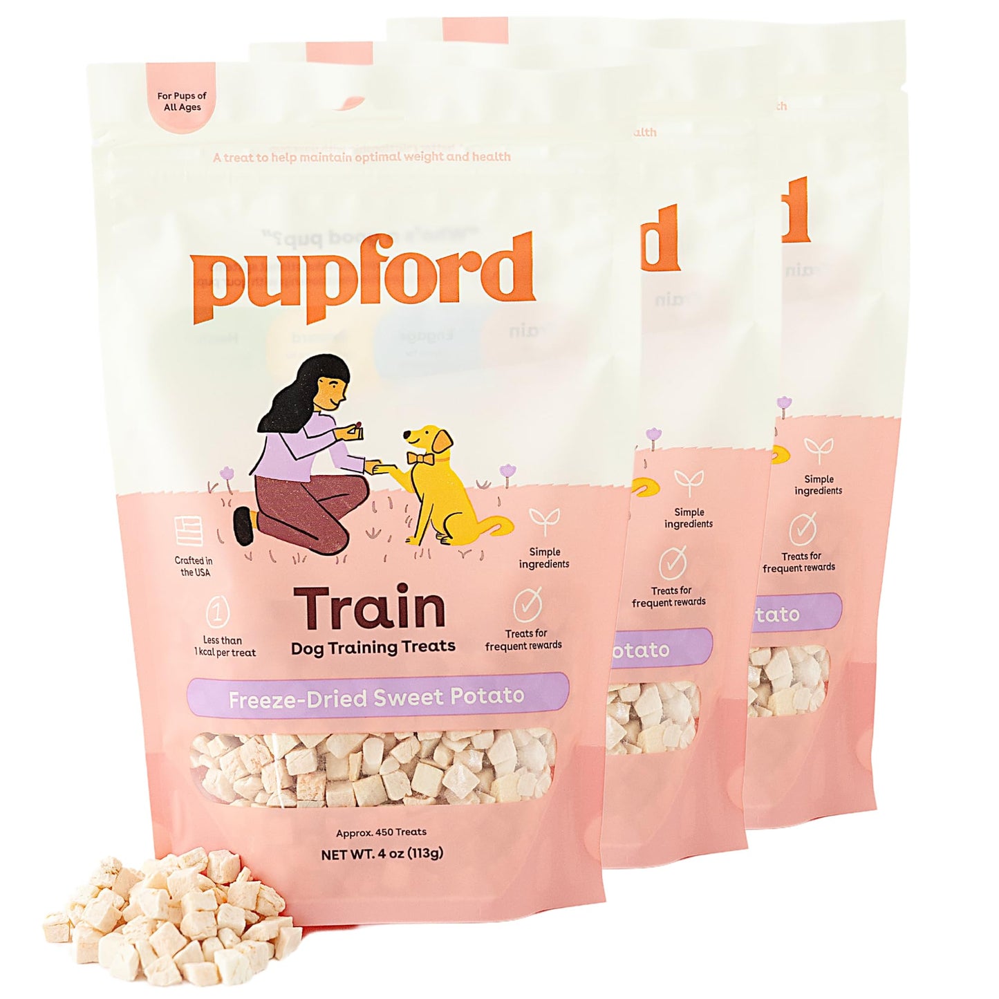 Pupford Freeze Dried Training Treats for Dogs & Puppies, 475+ Three Ingredient Bites (Beef Liver, 4 oz)