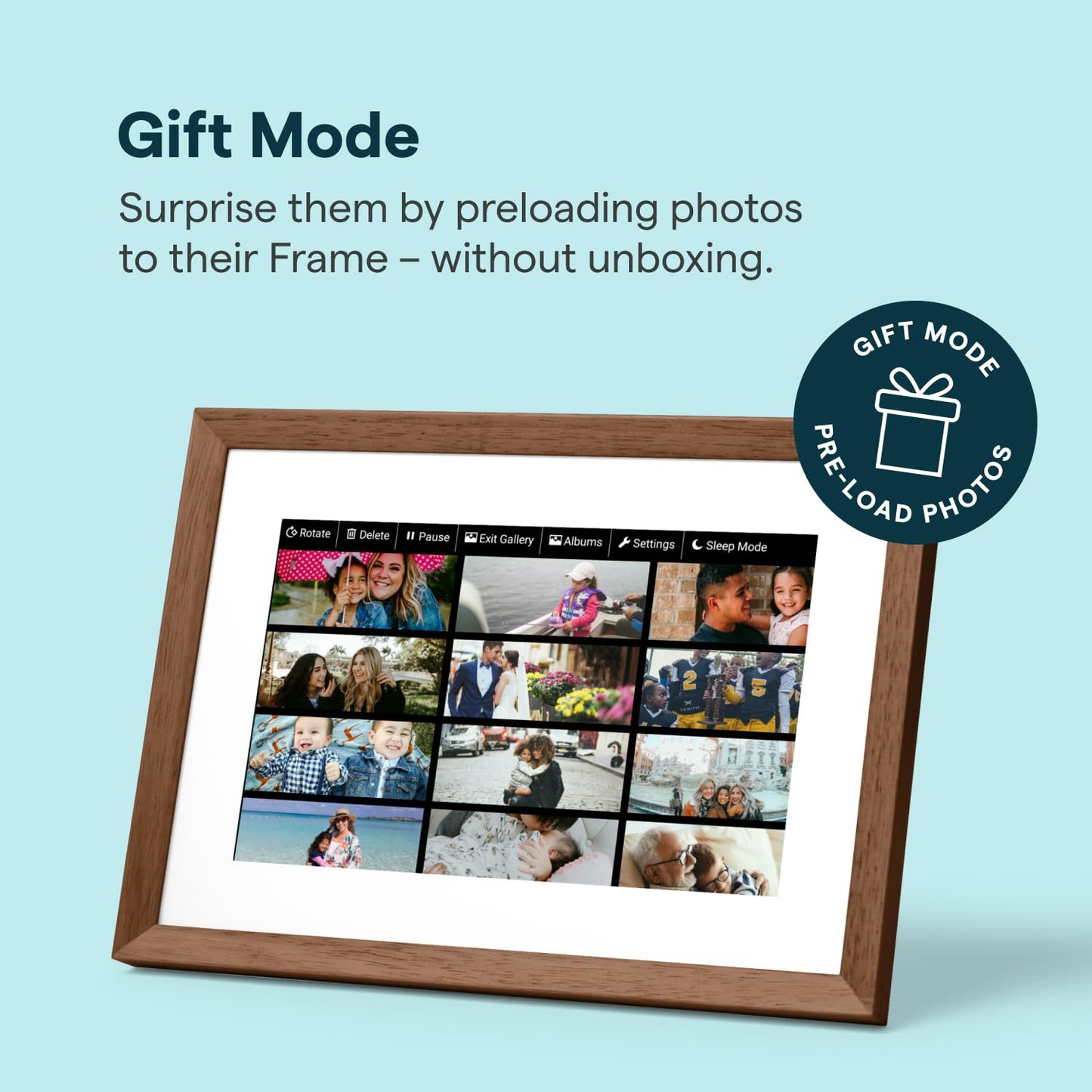 Skylight Frame – WiFi Digital Picture Frame Customer Support, Touch Screen Digital Photo Frame with Easy Setup, Photo Gifts for Parents and Grandparents - 10 Inch Black