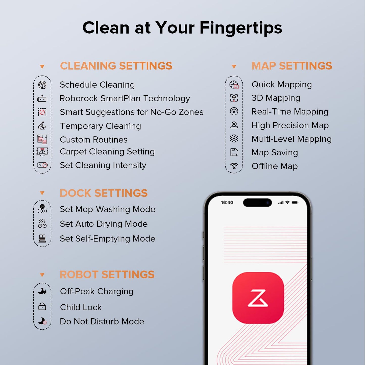 Roborock Qrevo Edge S5A Robot Vacuum and Mop, 18,500Pa, Zero-Tangling, DuoDivide Main Brush, FlexiArm Side Brush, Hot Water Mop Washing & Self-Cleaning, Warm Air Drying, Self-Emptying, Black