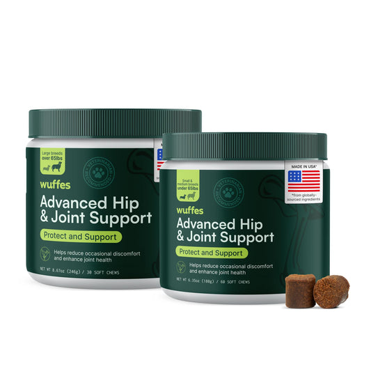 Wuffes Chewable Dog Hip & Joint Supplement - Glucosamine & Chondroitin Chews - Dog Joint Supplements & Vitamins - Extended Joint Care (Large Breed (Over 65 lbs), 90 Chews (Pack of 3))