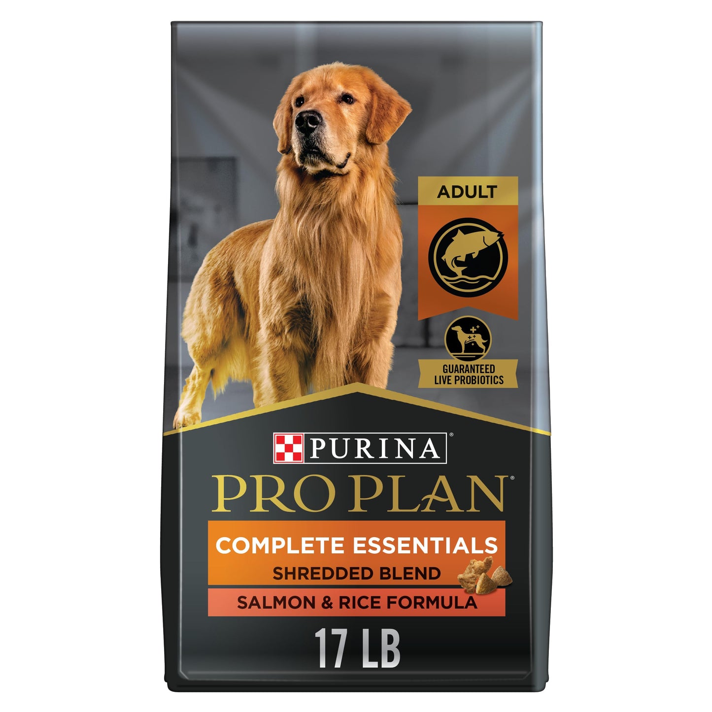 Purina Pro Plan Complete Essentials Shredded Blend Chicken and Rice Dog Food Dry Formula with Probiotics for Dogs - 35 lb. Bag
