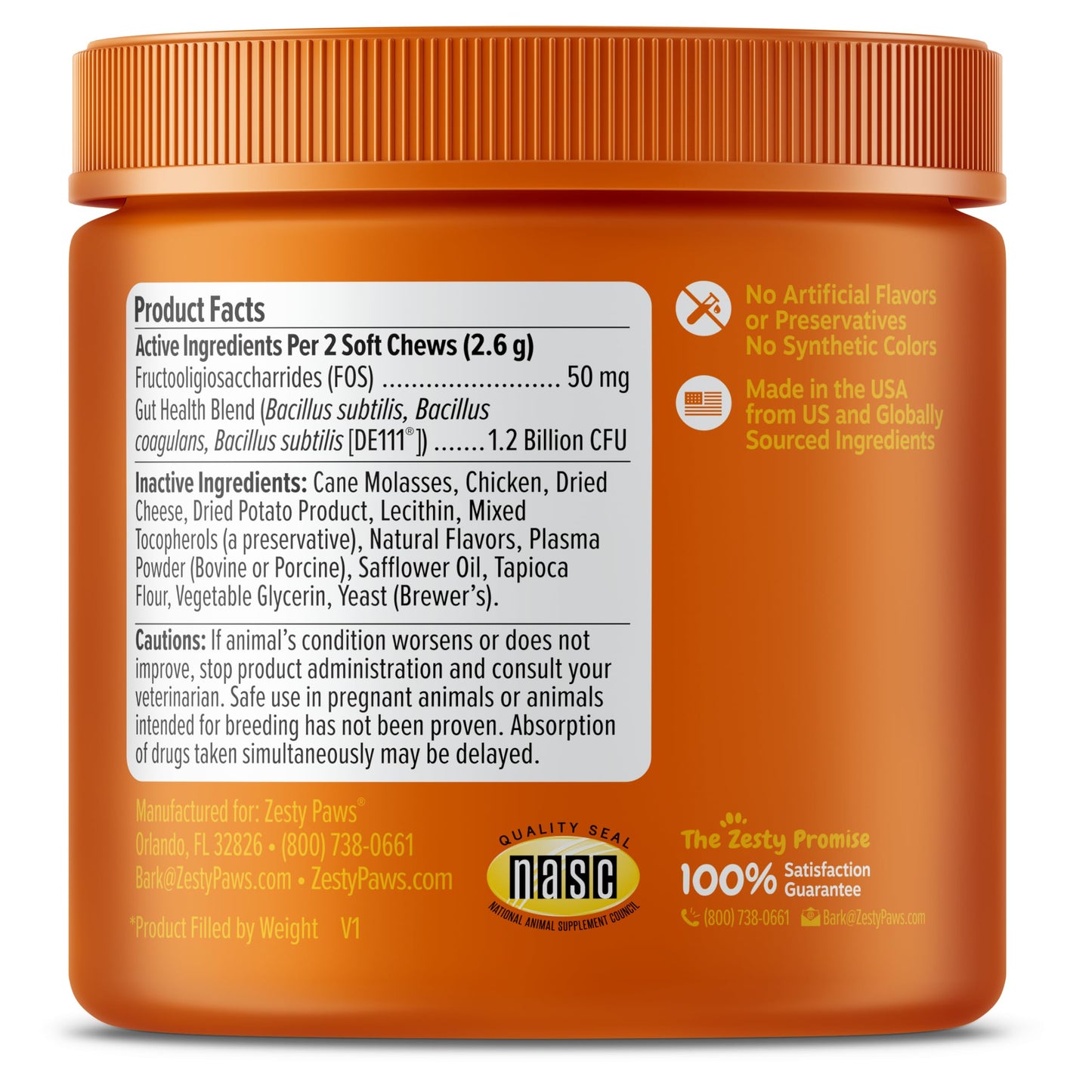 Zesty Paws Probiotics for Dogs - Digestive Enzymes for Gut Flora, Digestive Health, Diarrhea & Bowel Support - Clinically Studied DE111 - Dog Supplement Soft Chew for Pet Immune System - Pumpkin