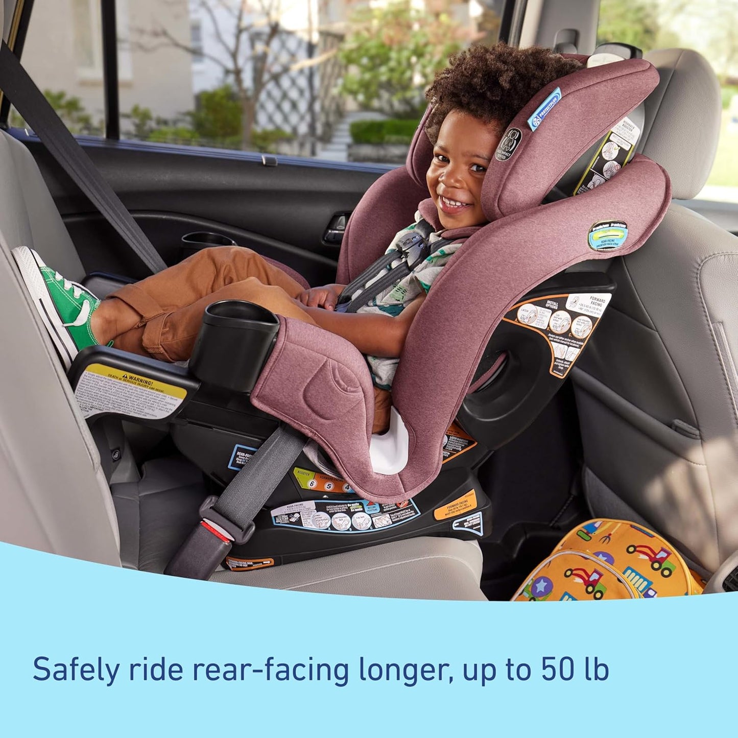 Graco Extend2Fit Convertible Baby Car Seat, Rear and Forward Facing, Adjustable Extension Panel for Extra Legroom, Gotham