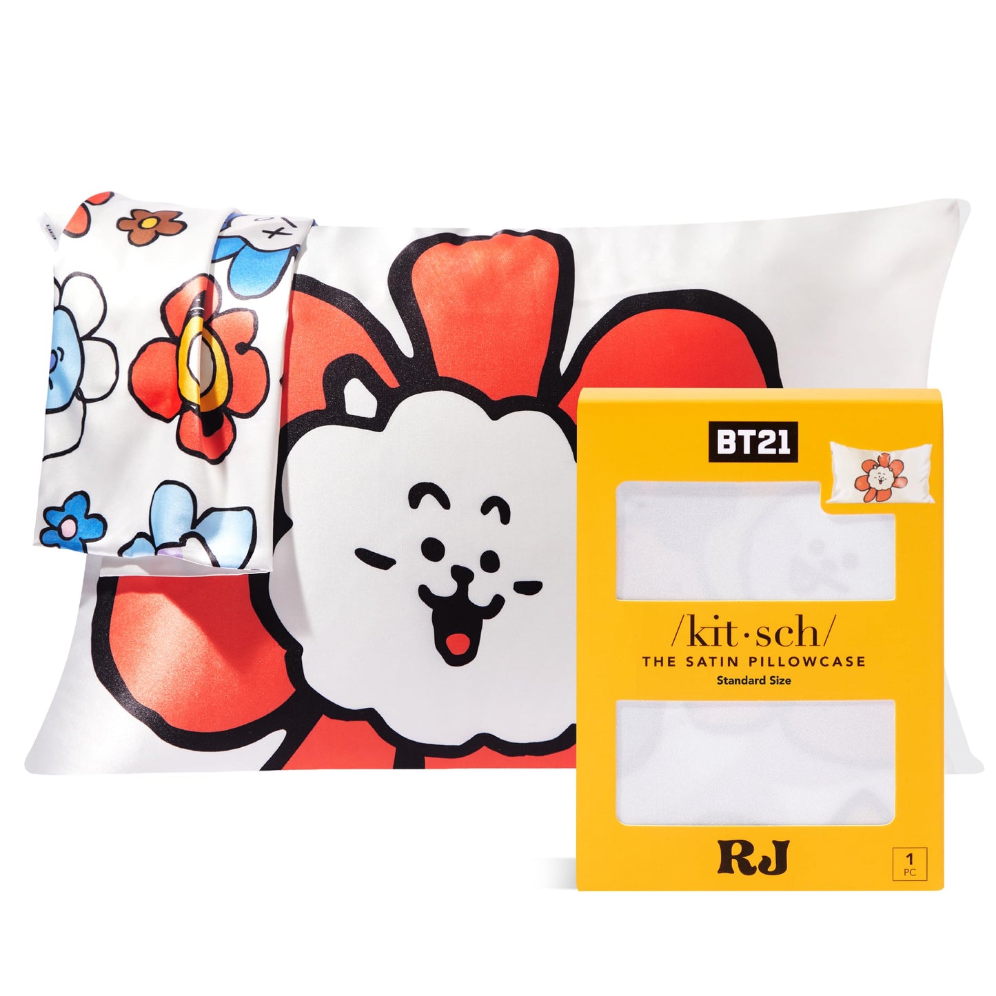 Kitsch x Elf North Pole - Satin Pillowcase with Zipper for Hair & Skin – Softer Than Silk, Cooling Pillow case, Wrinkle-Free, Machine Washable, Queen/Standard (19x26)