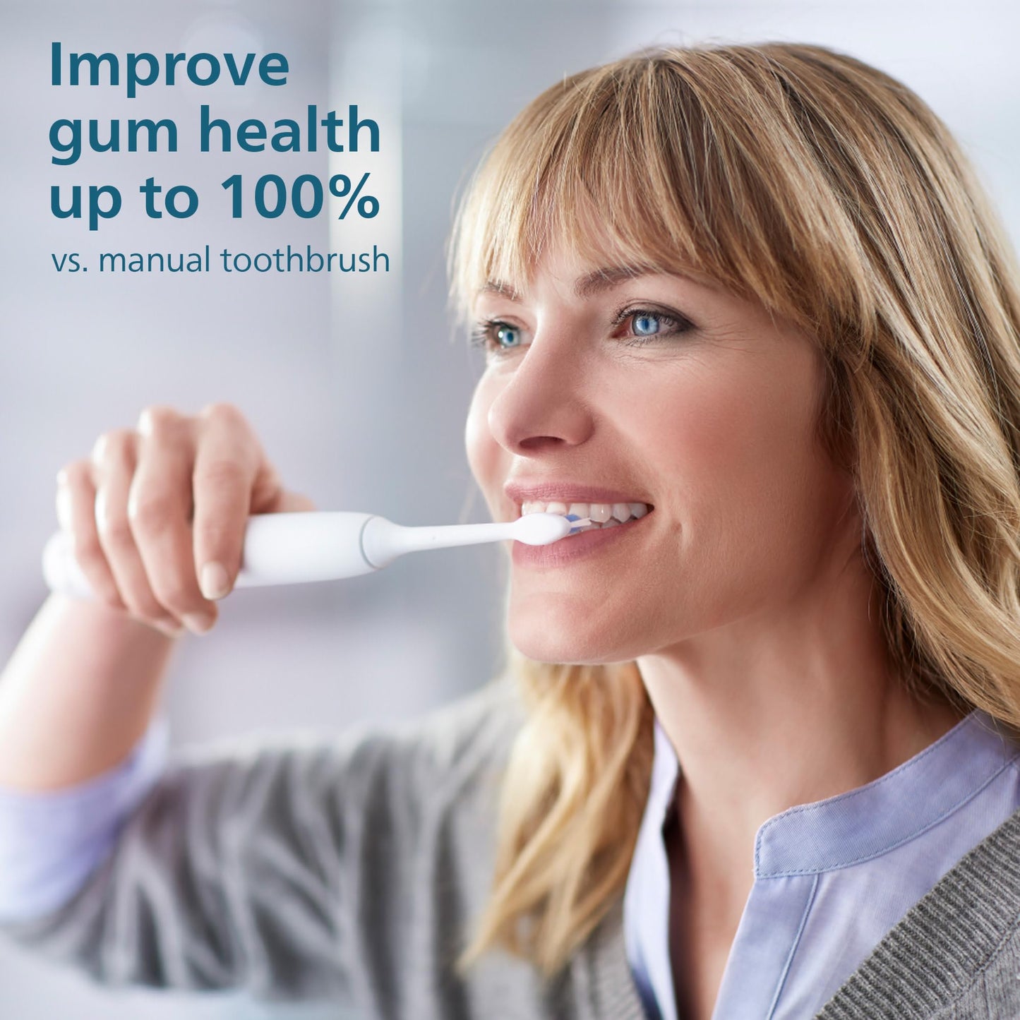 Philips Sonicare ProtectiveClean 5300 Rechargeable Electric Toothbrush, with Pressure Sensor, 3 Cleaning Modes, SmarTimer and QuadPacer, with 2 Bonus Brush Heads, Travel Case, Black, Model HX6423/34